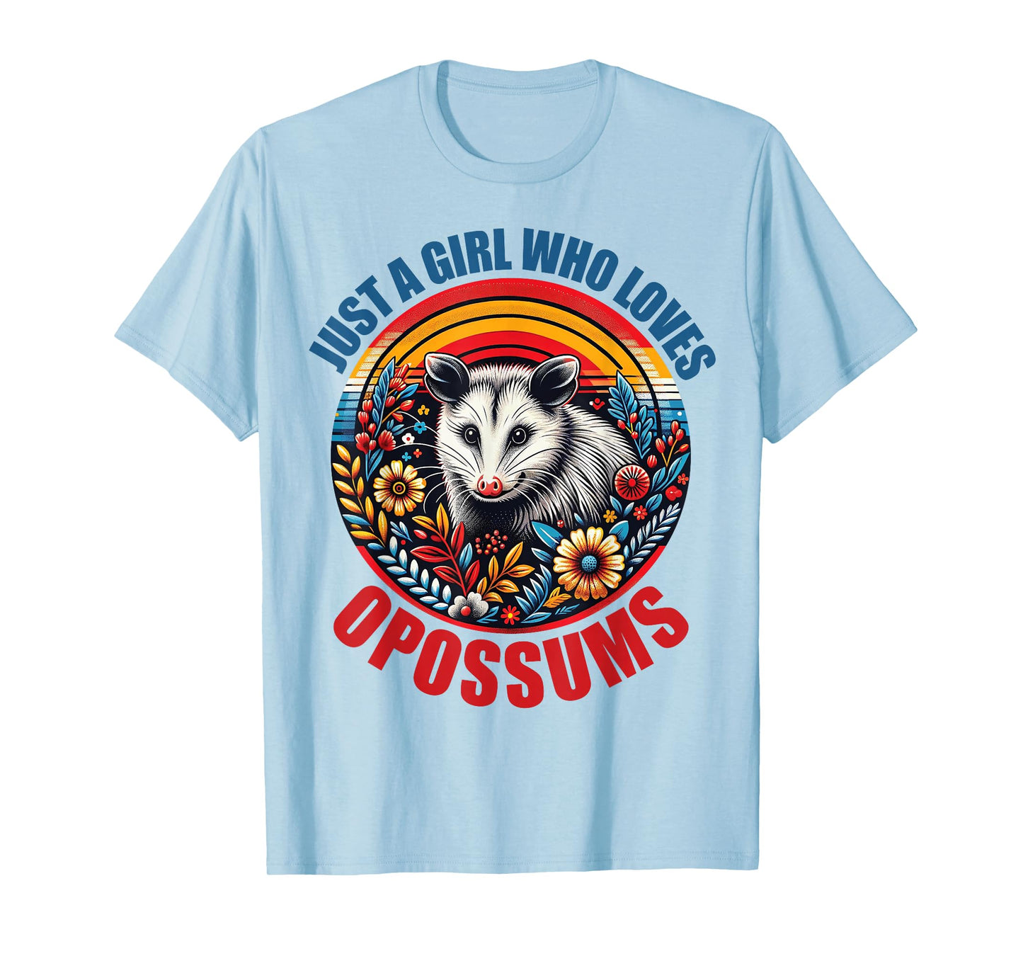 Girls Opossums-Shirt Kids Teen Just A Girl Who Loves Possum T-Shirt