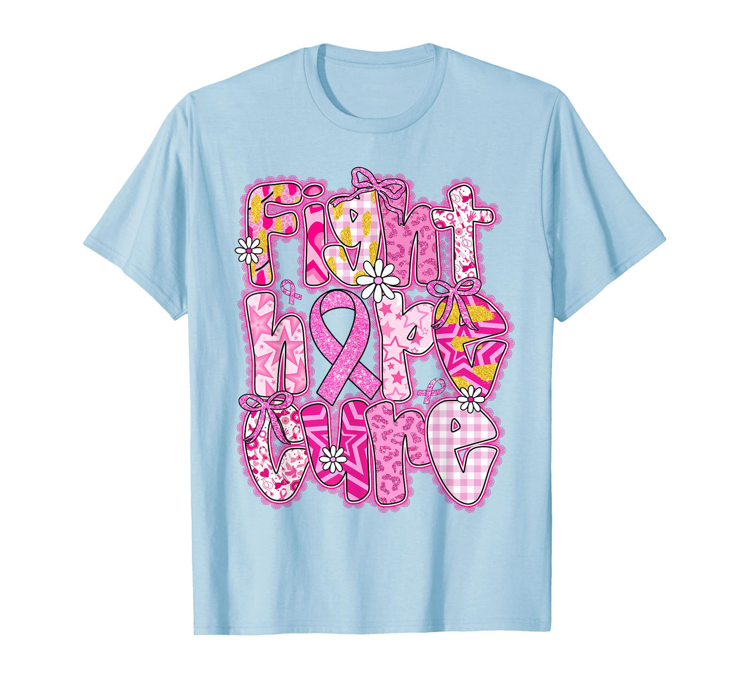 Faith Hope Cure Breast Cancer October We Wear Pink Women T-Shirt