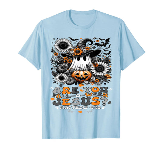Christian Halloween are You Falloween Jesus Cute Retro Ghost T-Shirt