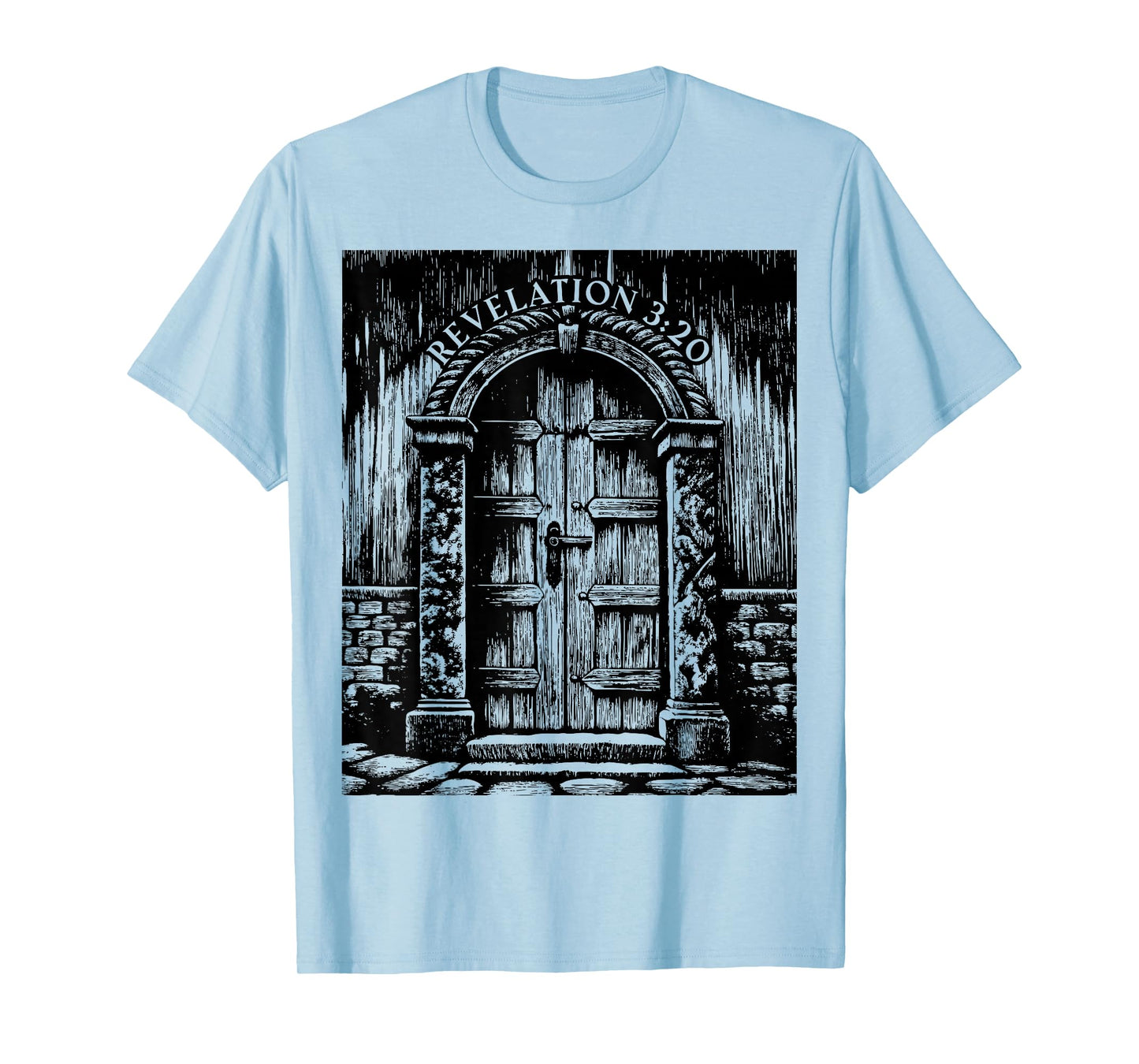 Revelation 3:20 I Stand at The Door and Knock - Jesus Quote T-Shirt