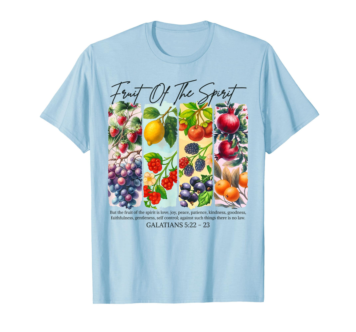 Christian Faith Religious Brushstroke Fruit Of The Spirit T-Shirt