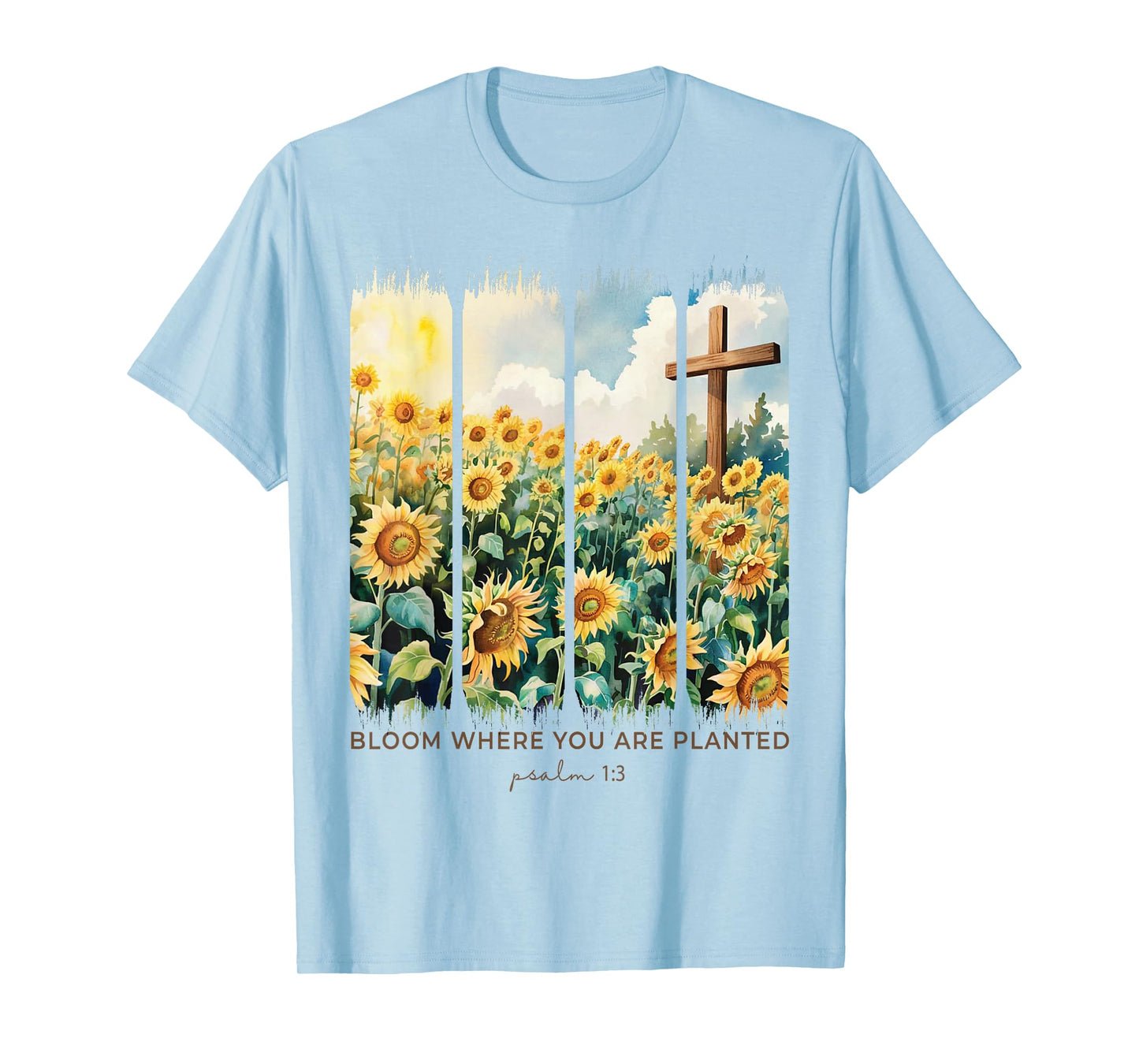 Bloom Where You are Planted Christian Girl Gifts Faith Women T-Shirt