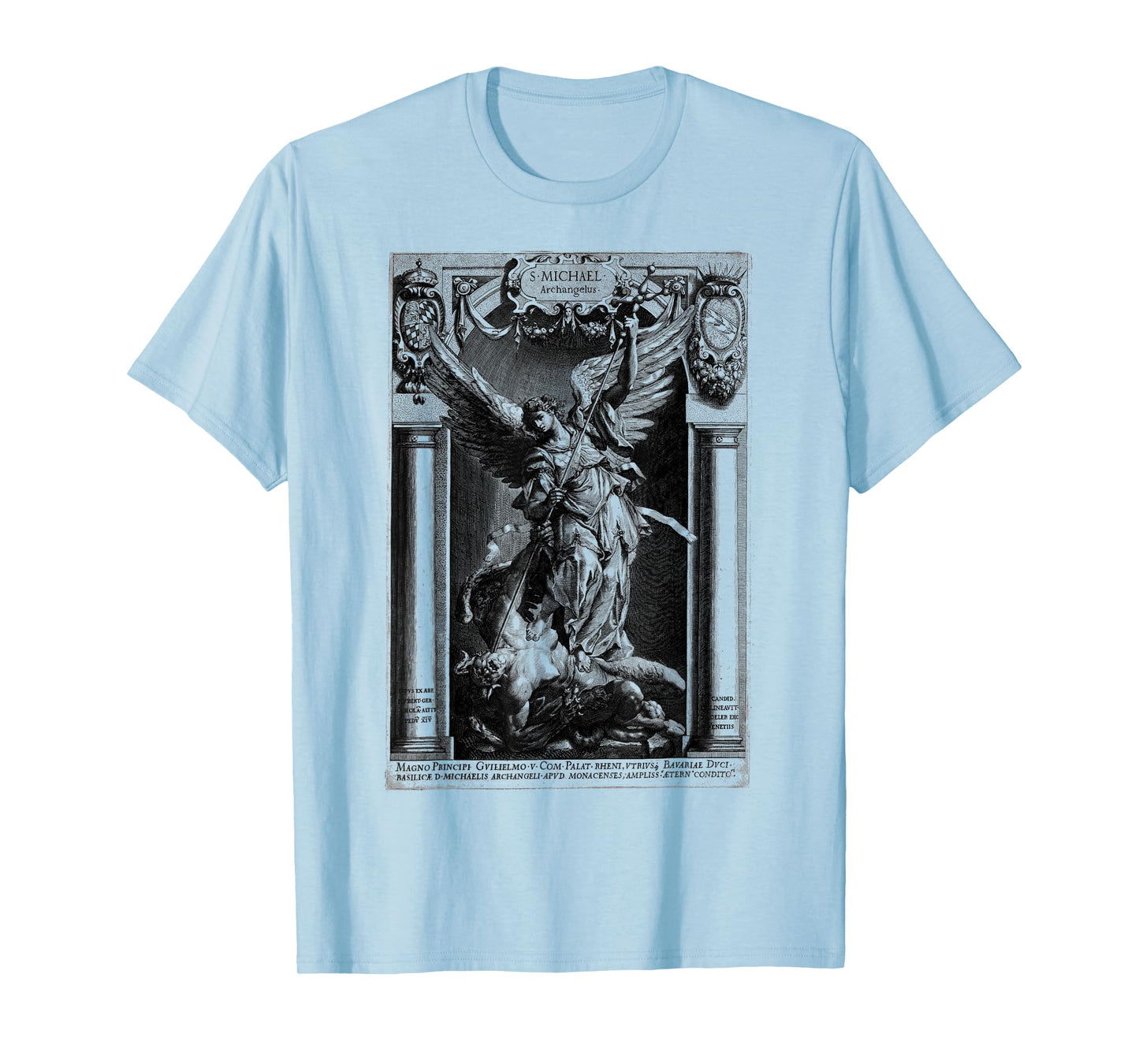 Saint Michael the Archangel Defeating Satan Christian T-Shirt