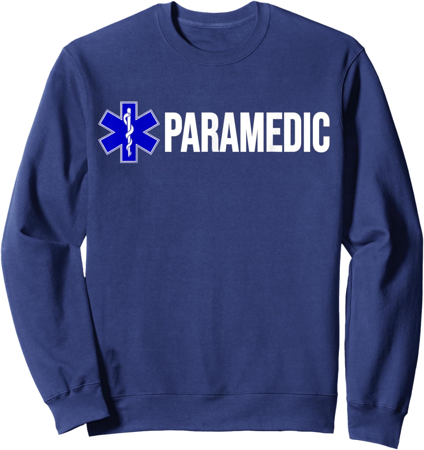 Paramedic Uniform Costume Star of Life EMT EMS Ambulance Sweatshirt - Sweatshirt | Navy