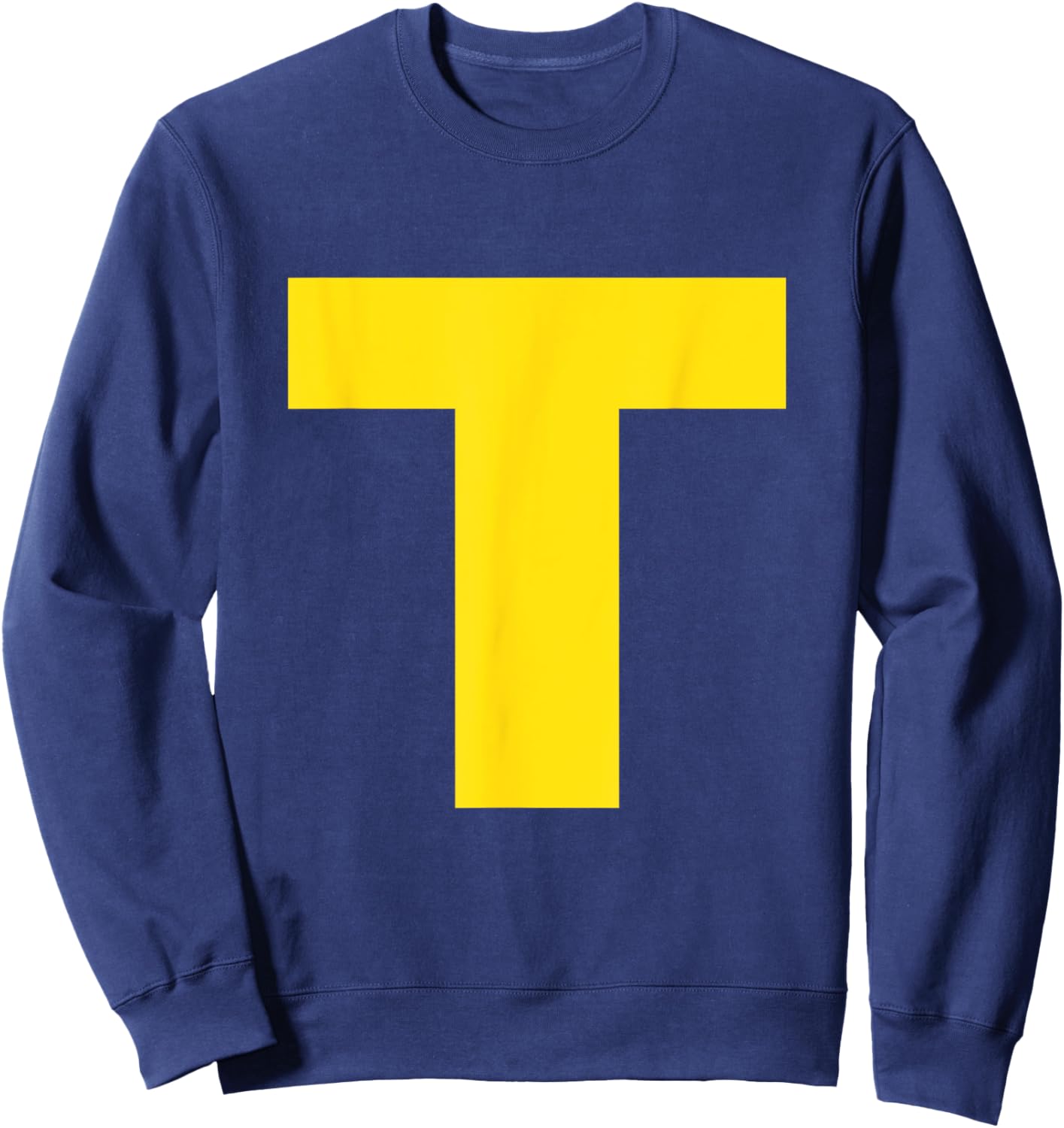 Letter T Funny Chipmunk Group Christmas Thanksgiving Costume Sweatshirt - Sweatshirt | Navy