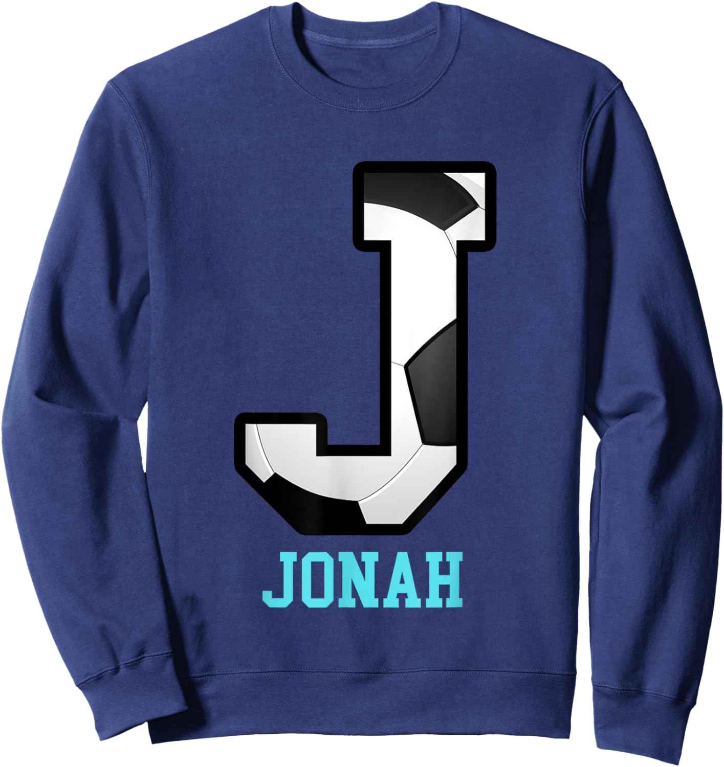 Field Goal Letter Jonah Alphabet Soccer Sweatshirt - Sweatshirt | Navy