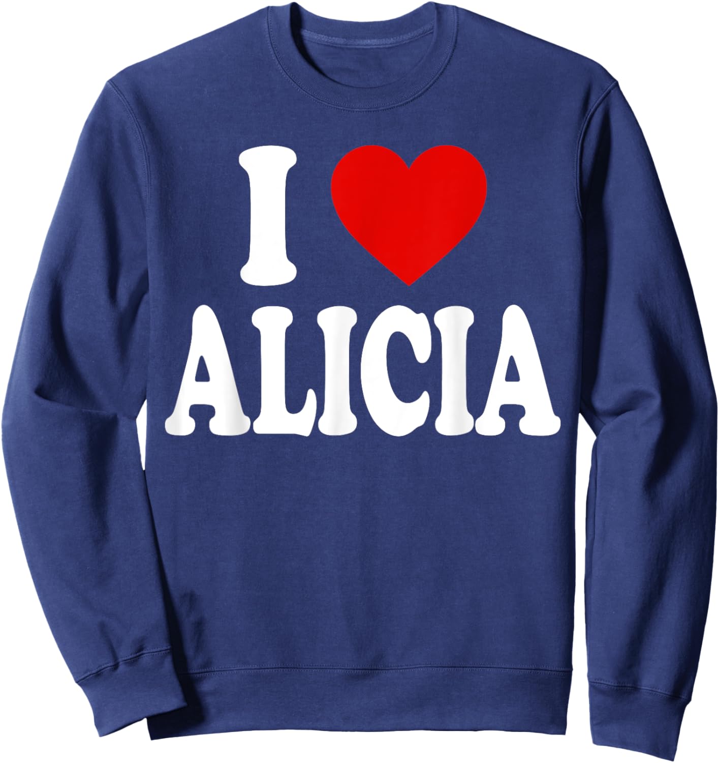I Heart Love Alicia Sweatshirt - Sweatshirt | Navy