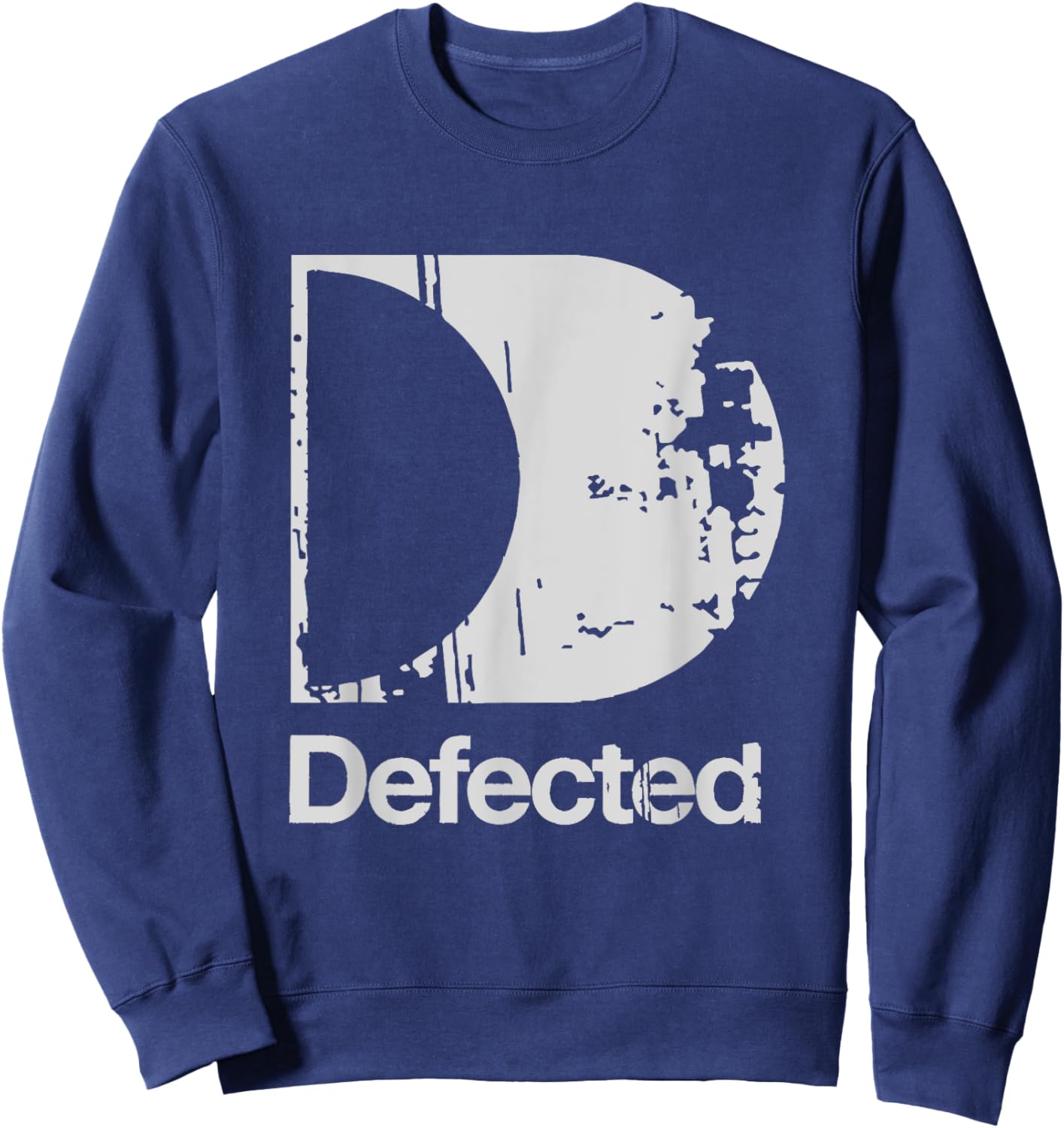 Defected Classic D Light Grey Print Sweatshirt - Sweatshirt | Navy