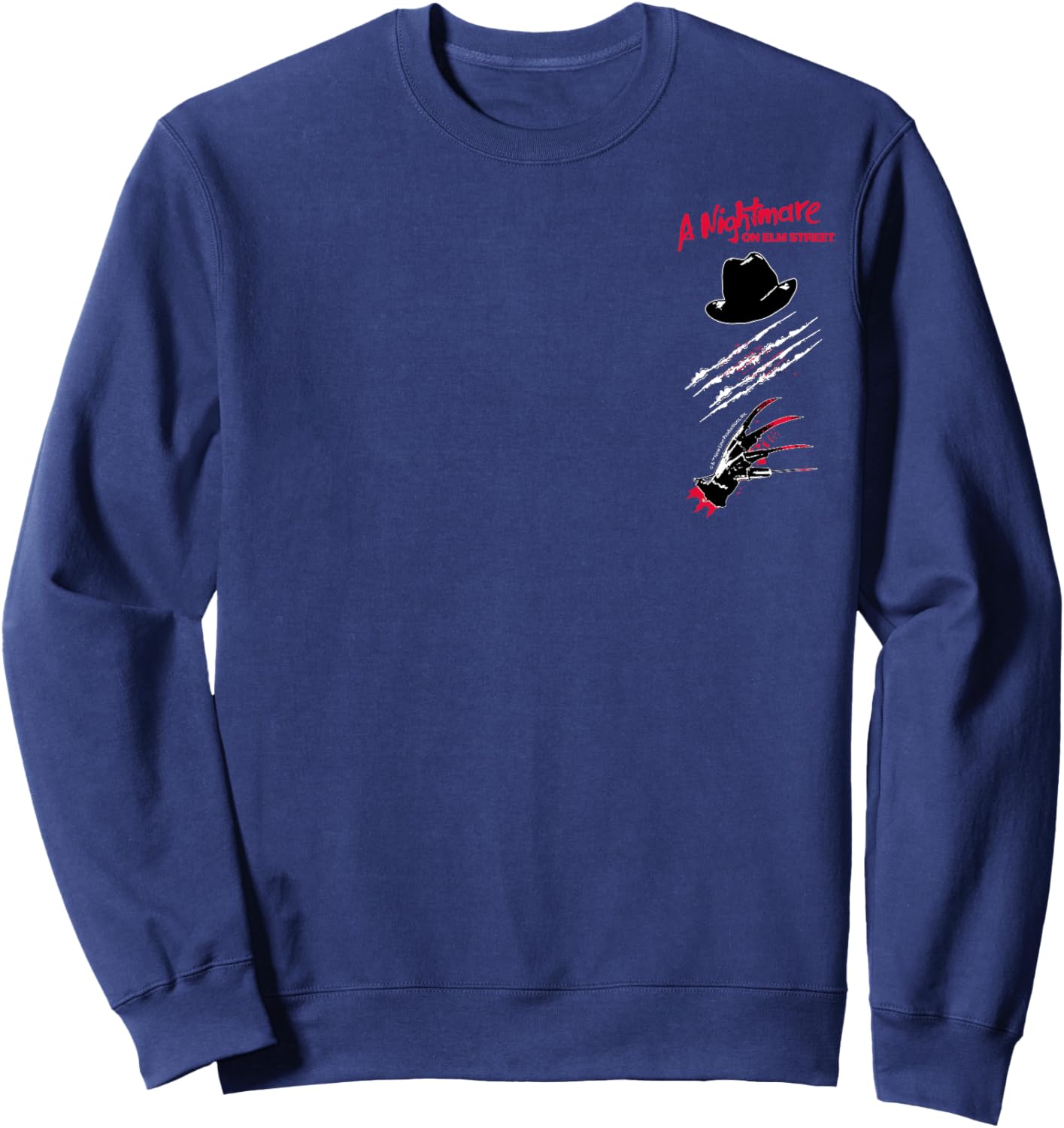 Nightmare on Elm Street Films - Freddy Krueger Hat and Glove Sweatshirt - Sweatshirt | Navy