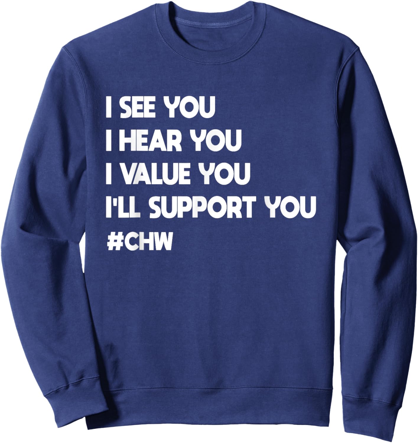 Community Health Worker -Adults Black Small CHW Sweatshirt - Sweatshirt | Navy