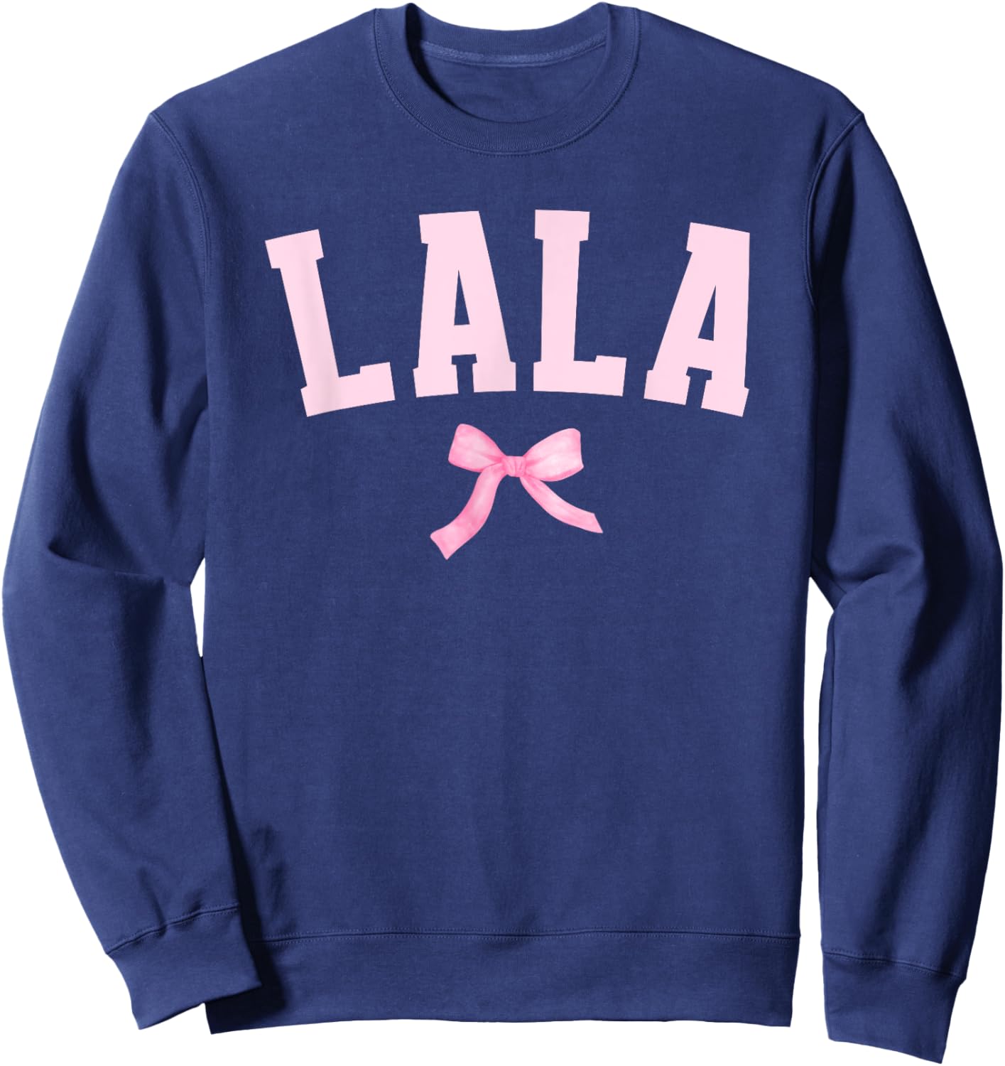 Best Lala Grandma For Mother's Day Black -Adults Small Classic Short Sleeve Appreciation Sweatshirt - Sweatshirt | Navy