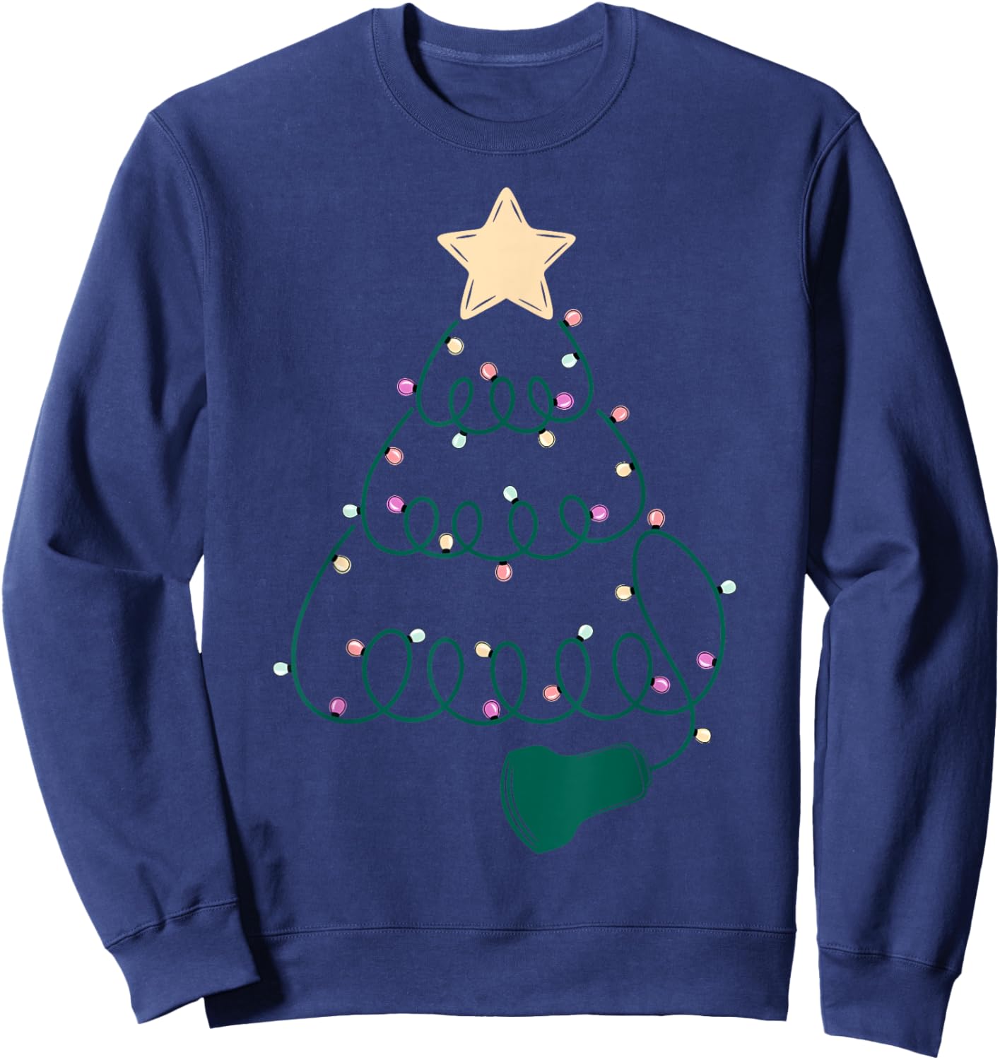 Sonographer Christmas Tree Ultrasound MFM Sonography Tech Sweatshirt - Sweatshirt | Navy