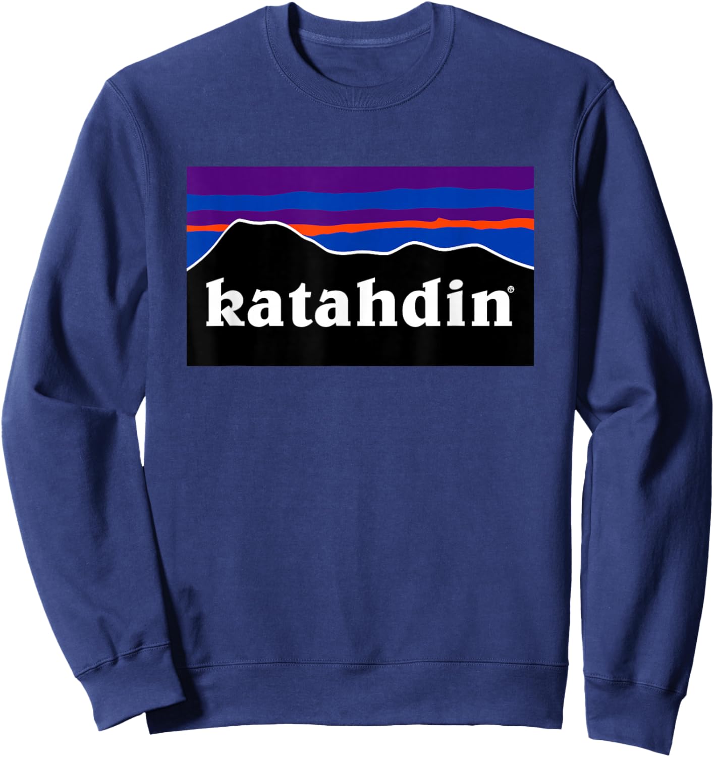 Mount Katahdin Maine Sweatshirt - Sweatshirt | Navy