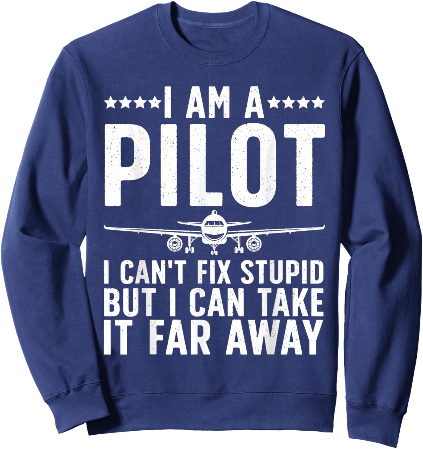 Funny Pilot Design Women Aviation Airplane Pilot Sweatshirt - Sweatshirt | Navy