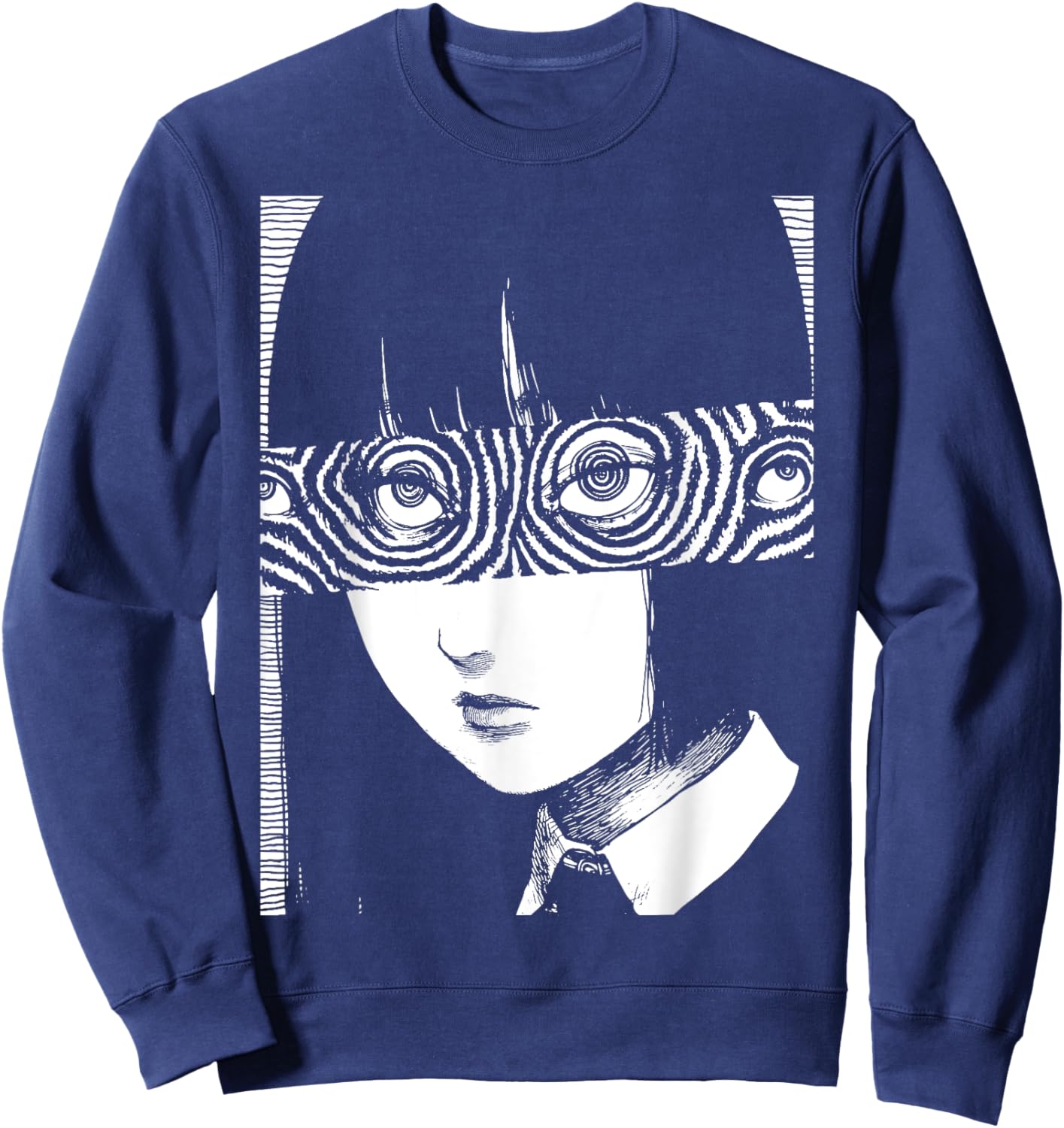 Horror Anime Manga | Japan Japanese Creepy Kawaii Goth Sweatshirt - Sweatshirt | Navy
