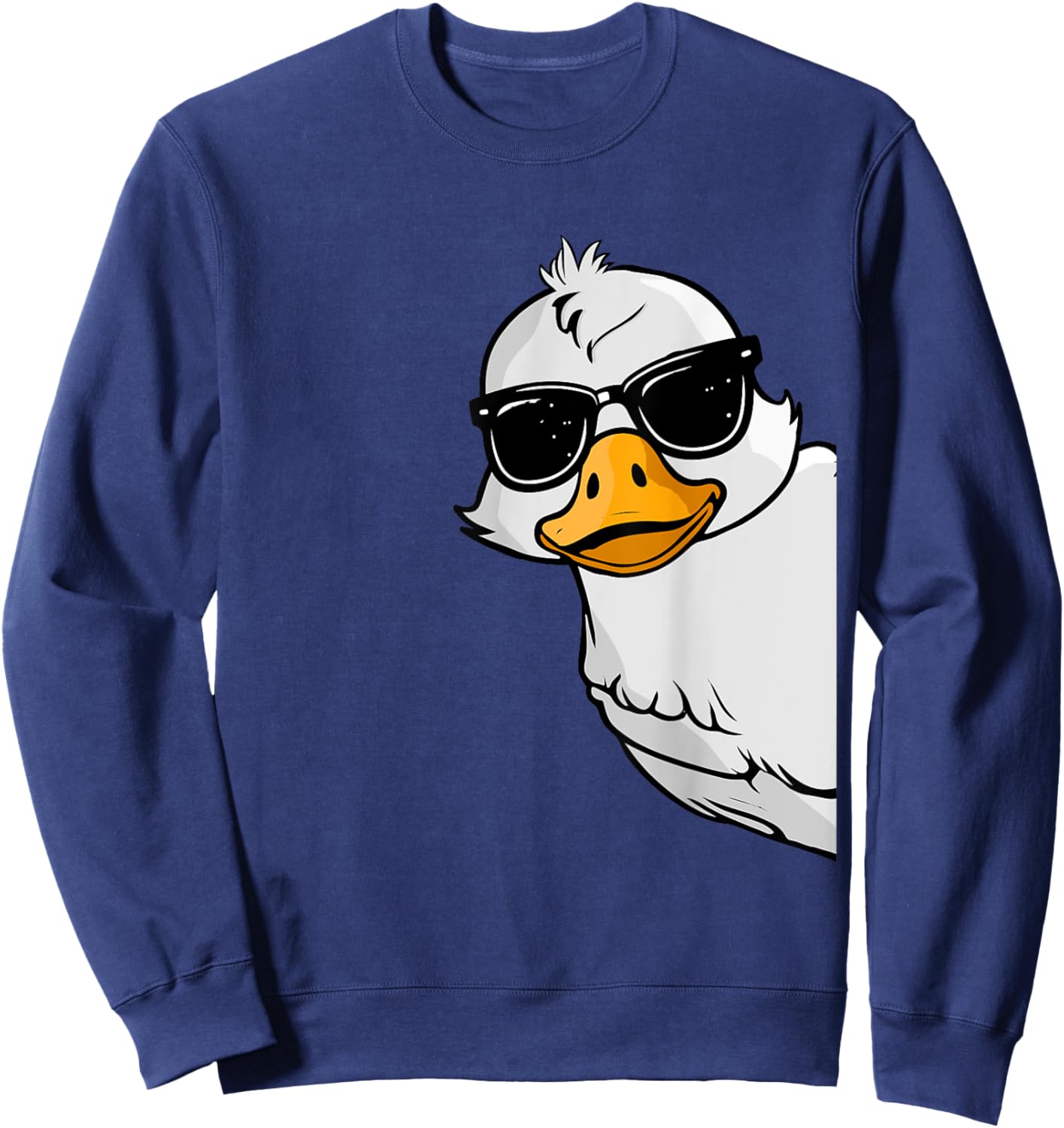 Cool Duck With Sunglasses Ducks Lover Peking Duck Sweatshirt - Sweatshirt | Navy