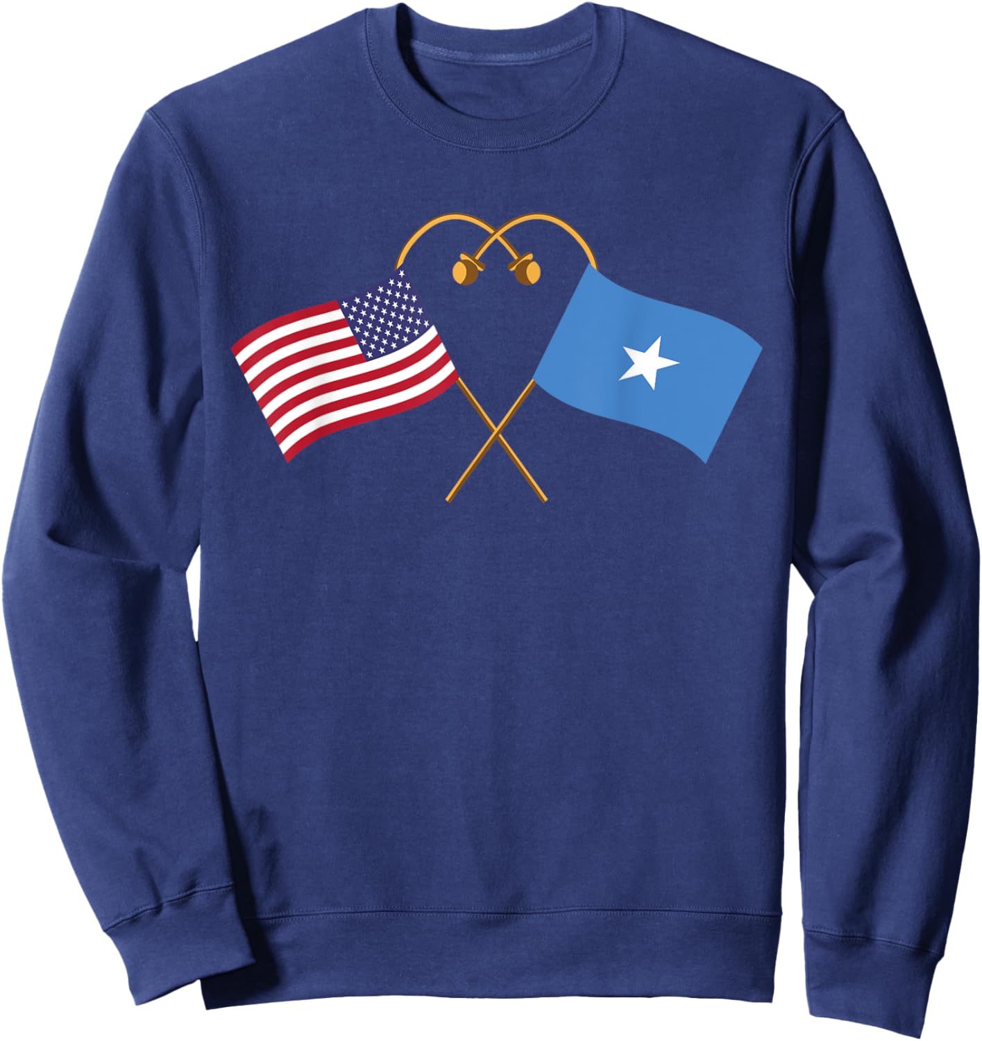 Somali Heritage USA Somalia American Flag Somali Flag Sweatshirt - Sweatshirt | Navy