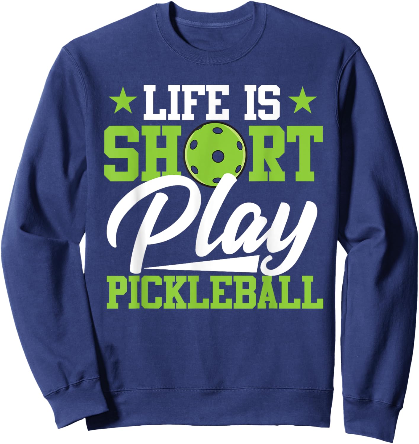 Pickleball Art Women Pickleball Player Pickle Ball Sweatshirt - Sweatshirt | Navy