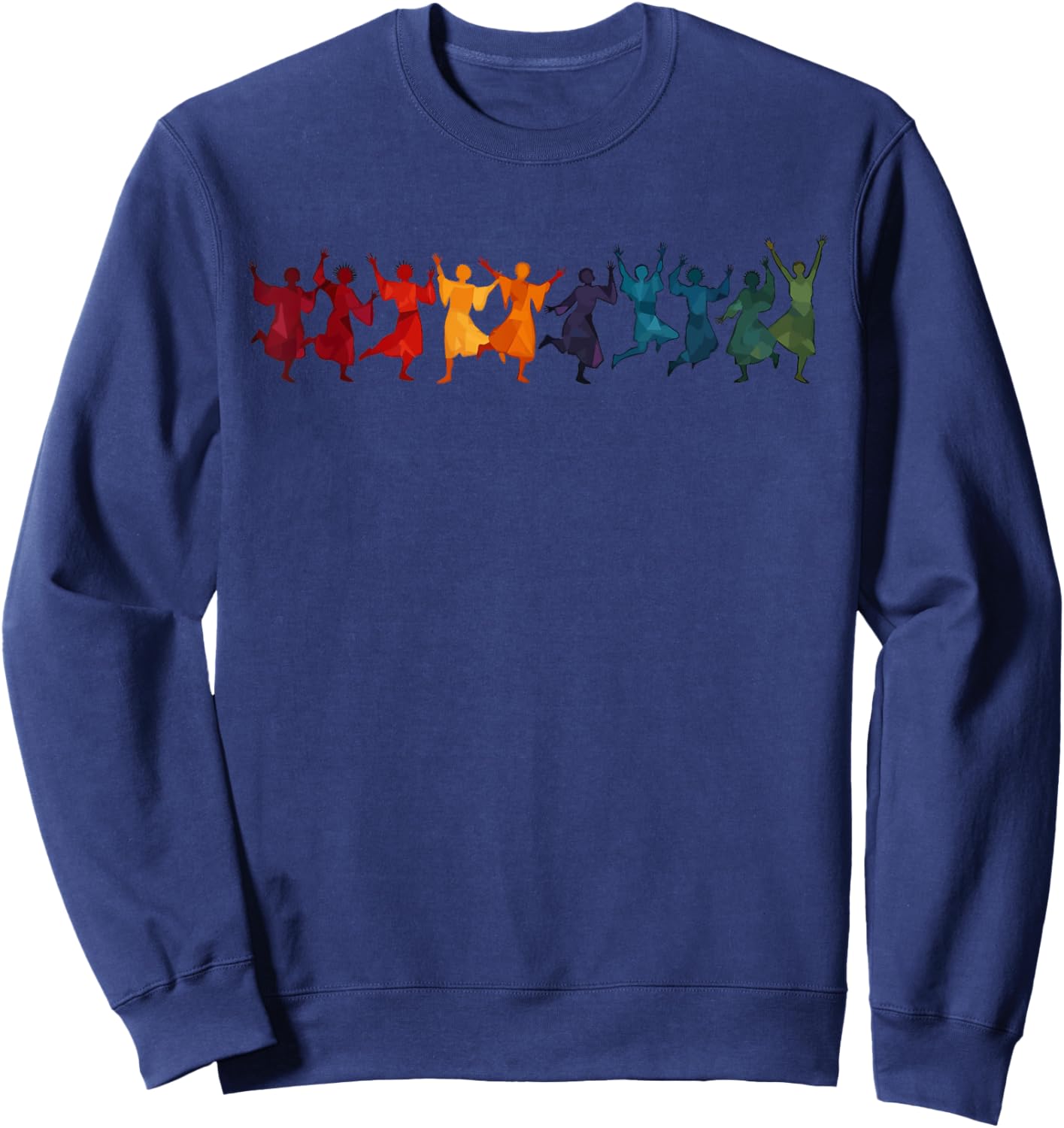 Ten Lords A Leaping Cut-Out Stencil-Style 4 Sweatshirt - Sweatshirt | Navy