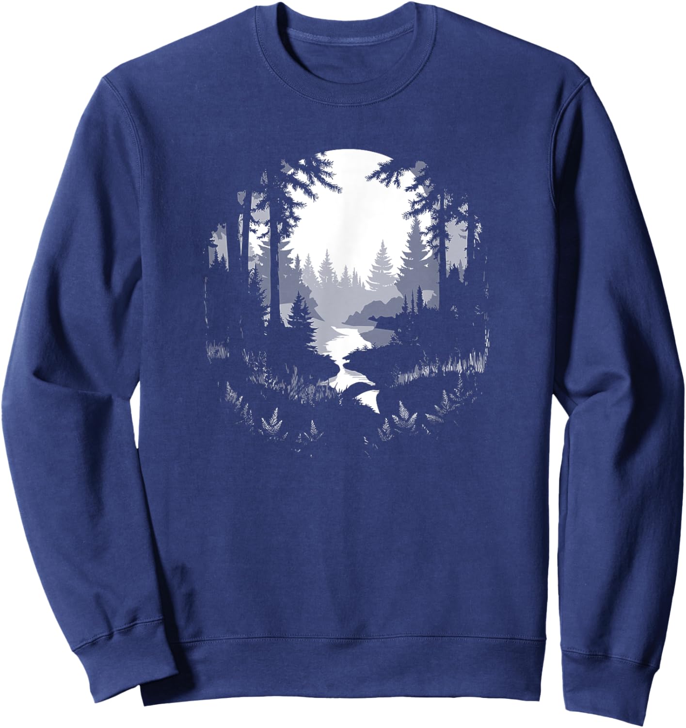 Night Nature Wildlife Trees Outdoor Men Boys Girls Sweatshirt - Sweatshirt | Navy