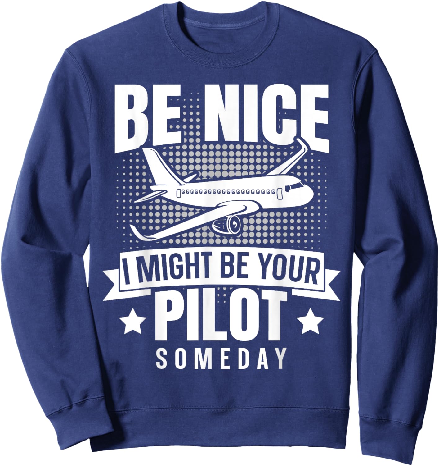 Funny Pilot Design Women Aviation Airplane Pilot Sweatshirt - Sweatshirt | Navy