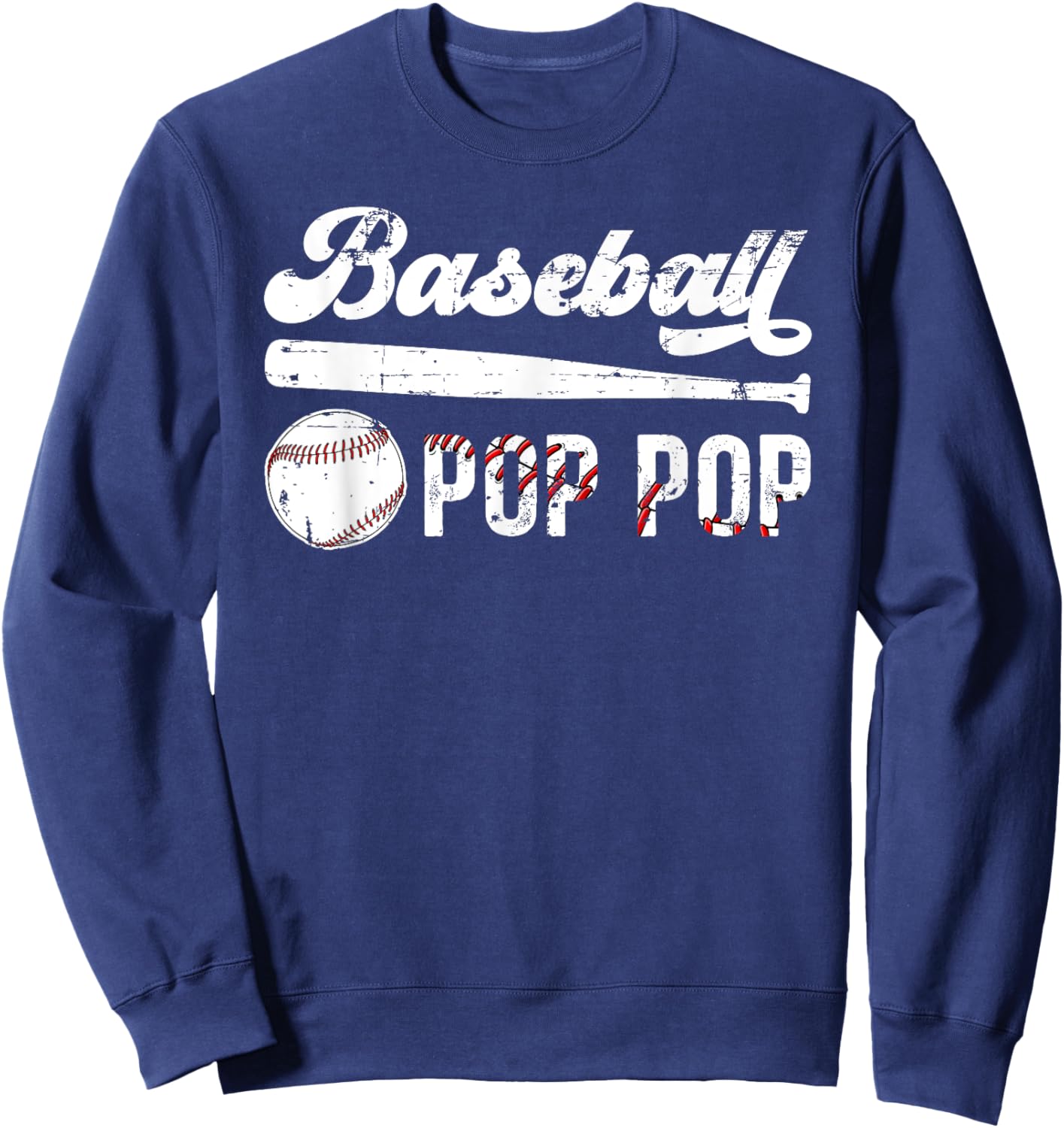 Baseball Pop Pop Of A Baseball Player Pop Pop Sweatshirt - Sweatshirt | Navy