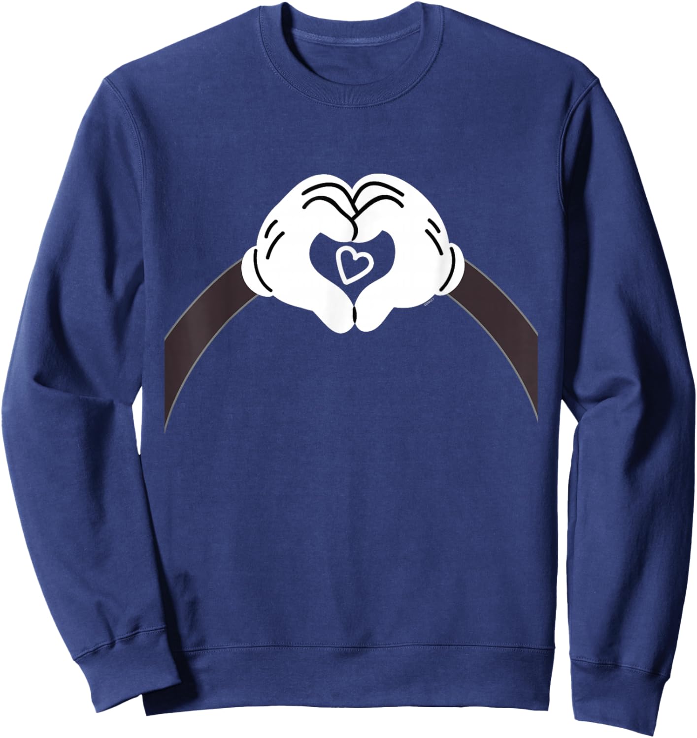 Disney Valentine's Day Mickey Mouse Making Hand Heart Sweatshirt - Sweatshirt | Navy
