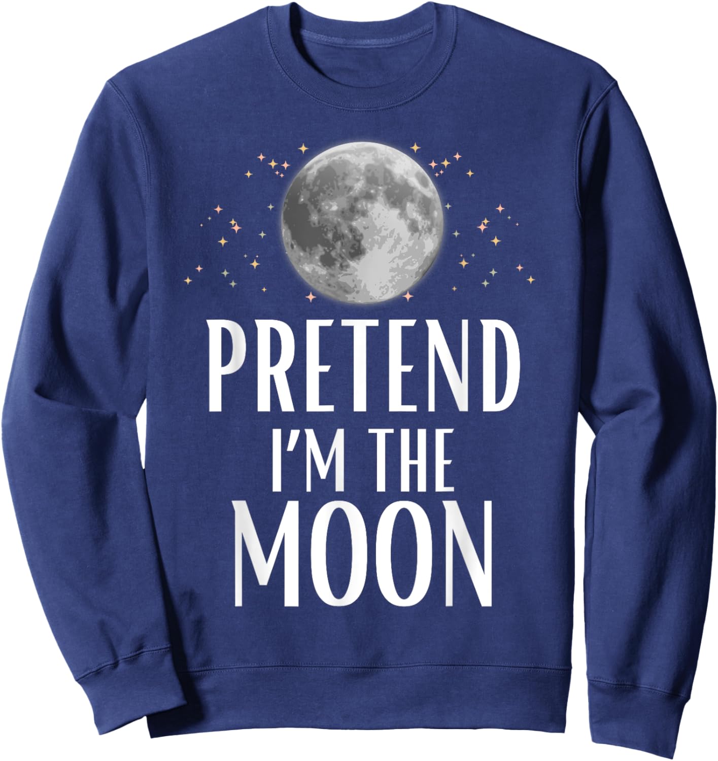 Pretend I'm The Moon Halloween Costume Matching Group Kids Sweatshirt - Sweatshirt | Navy
