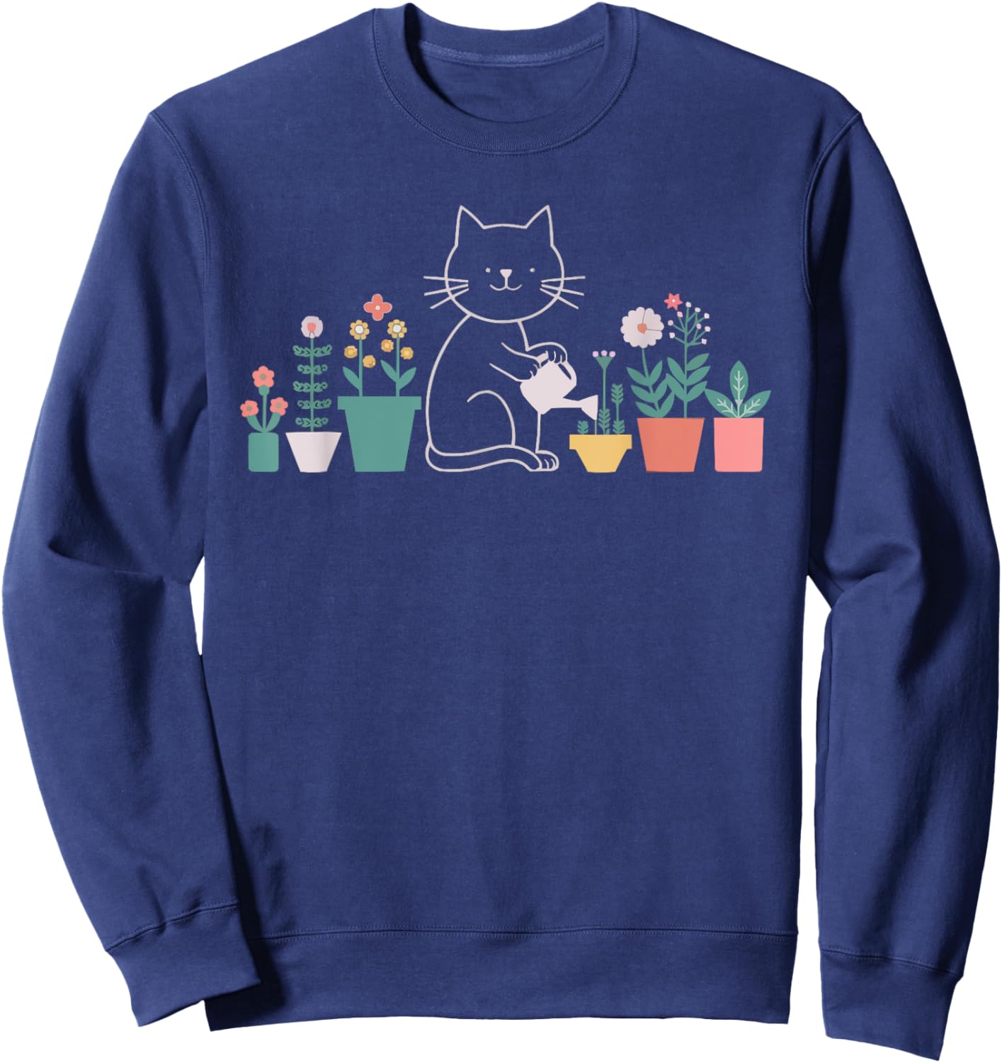 Gardening Cat Kitty Meow Animal Pet Garden Lover Gardener Women Sweatshirt - Sweatshirt | Navy