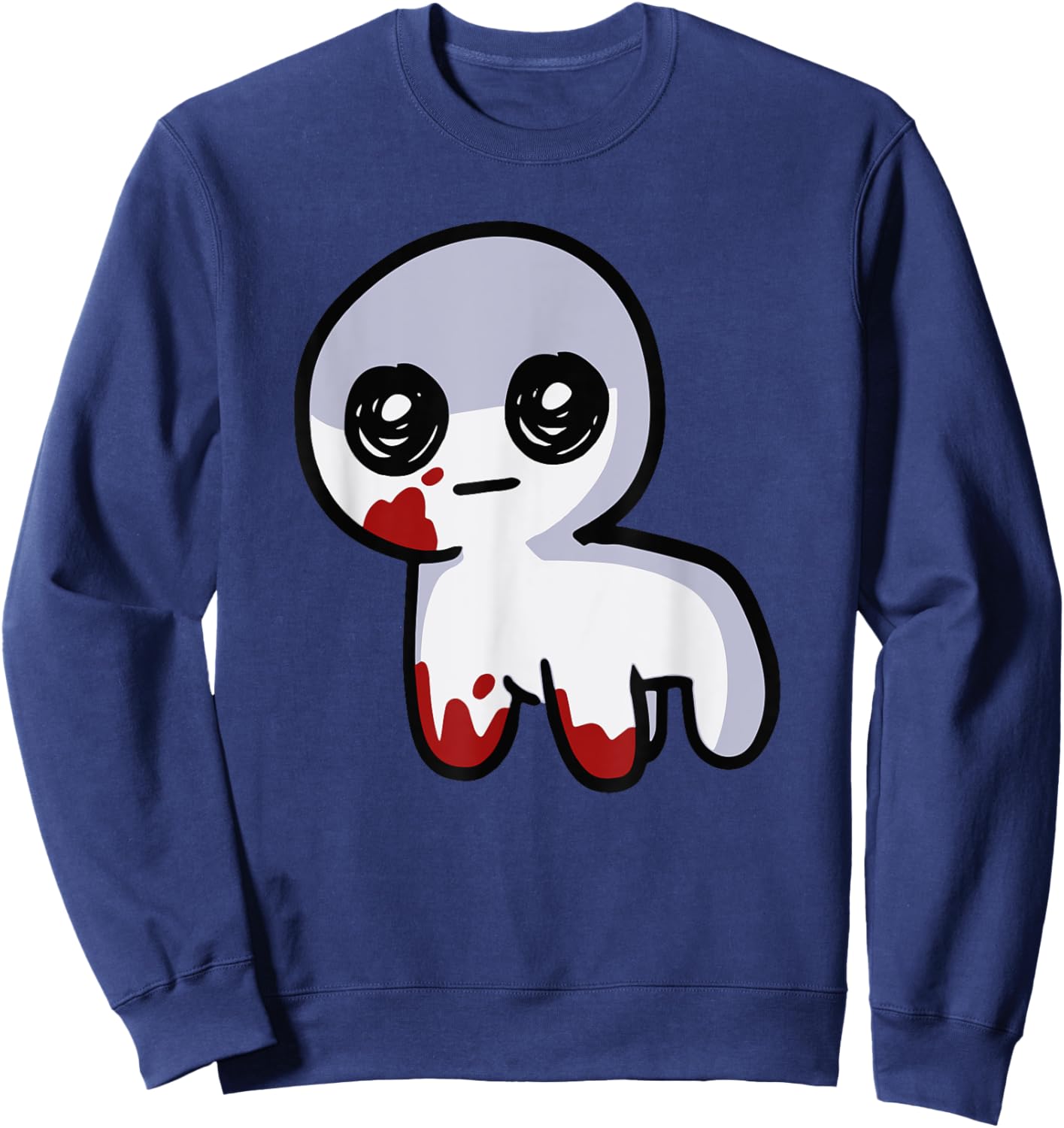 TBH Autism Creature Meme Bloody Yippee Funny Halloween Blood Sweatshirt - Sweatshirt | Navy