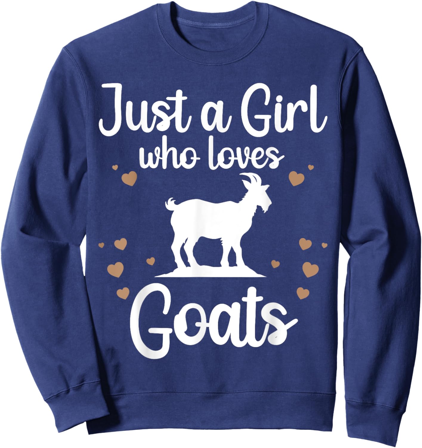 Funny Goat Design For Girls Women Youth Teen Kids Goat Lover Sweatshirt - Sweatshirt | Navy