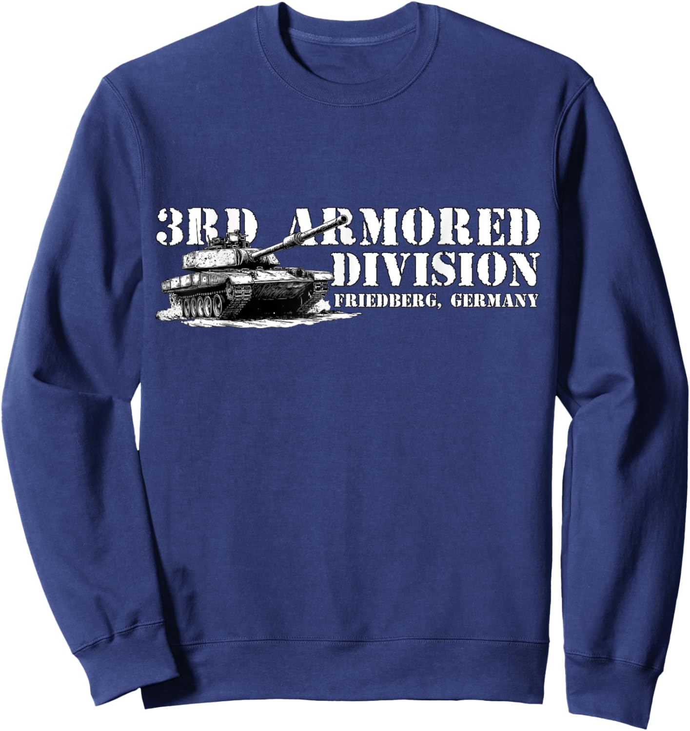 3d Armored Division Spearhead 3rd Armored Division Spearhead Friedberg Germany Retro Adults Kids Black Short Sleeve Sweatshirt - Sweatshirt | Navy