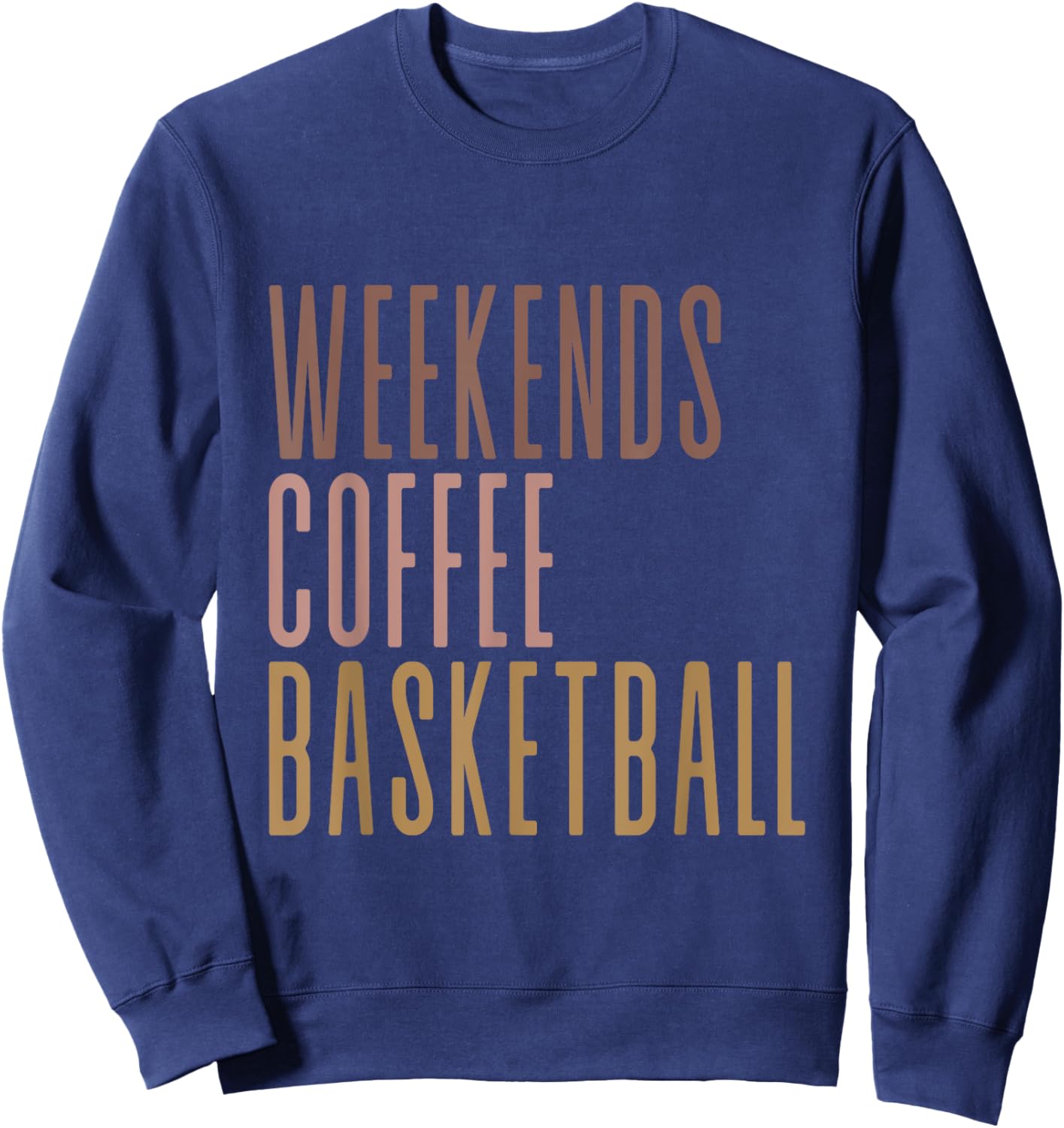 Weekends Coffee Basketball Sweatshirt - Sweatshirt | Navy