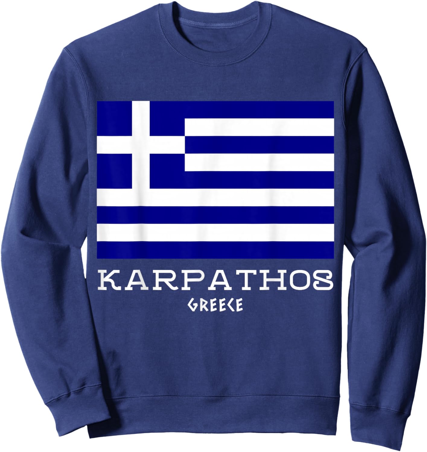 Karpathos Greece Greek Island Hellas Vacation Souvenir Sweatshirt - Sweatshirt | Navy