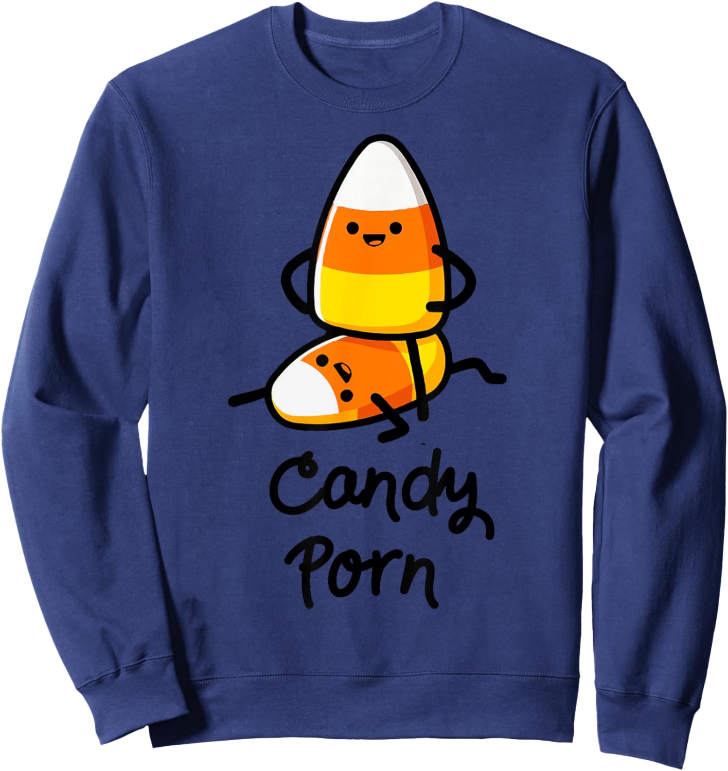 Funny Sarcastic Joke Candy Porn Lazy Halloween Costume Sweatshirt - Sweatshirt | Navy