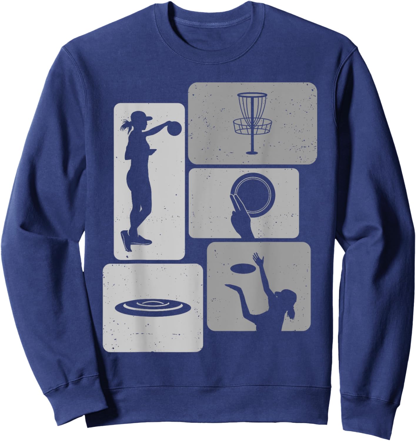 Funny Disc Golf Player Cool Flying Disk Sports Enthusiast Sweatshirt - Sweatshirt | Navy