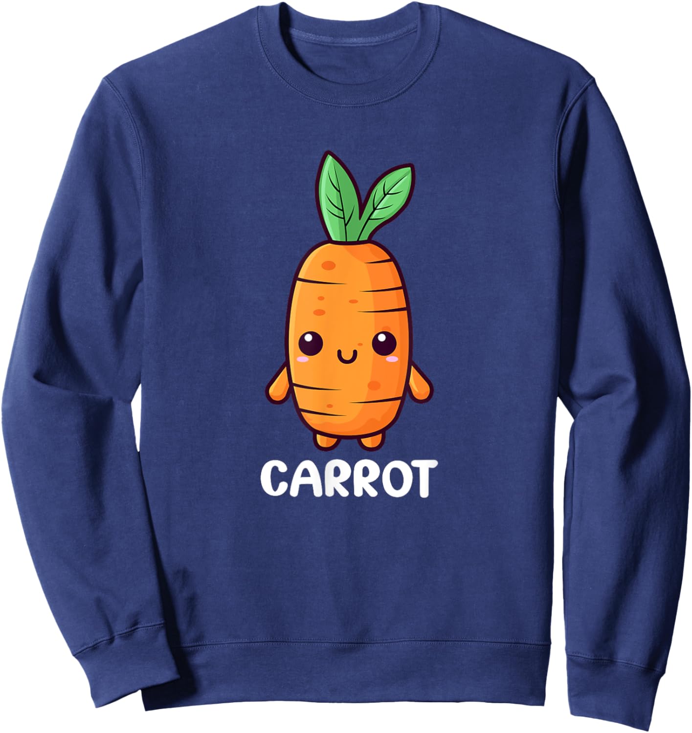 Kids Carrot Shirt For Boys Or Girls | Cute Carrot Gift Sweatshirt - Sweatshirt | Navy