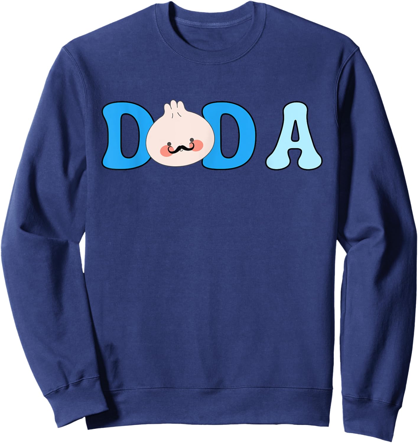 Dada Of The Dumpling First Birthday Baby Matching Top Sweatshirt - Sweatshirt | Navy