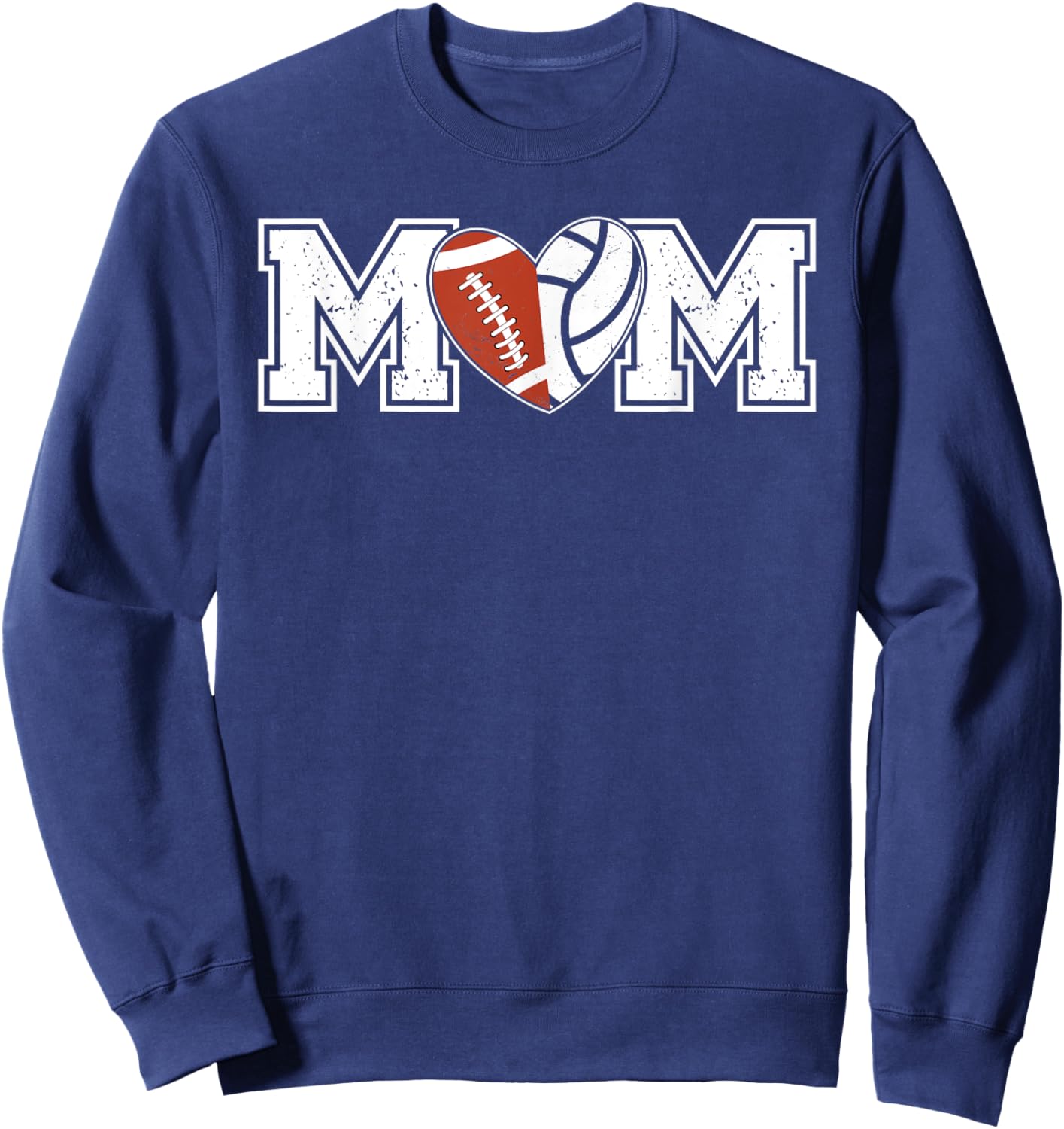 Volleyball Football Mom Of Football Volleyball Player Sweatshirt - Sweatshirt | Navy