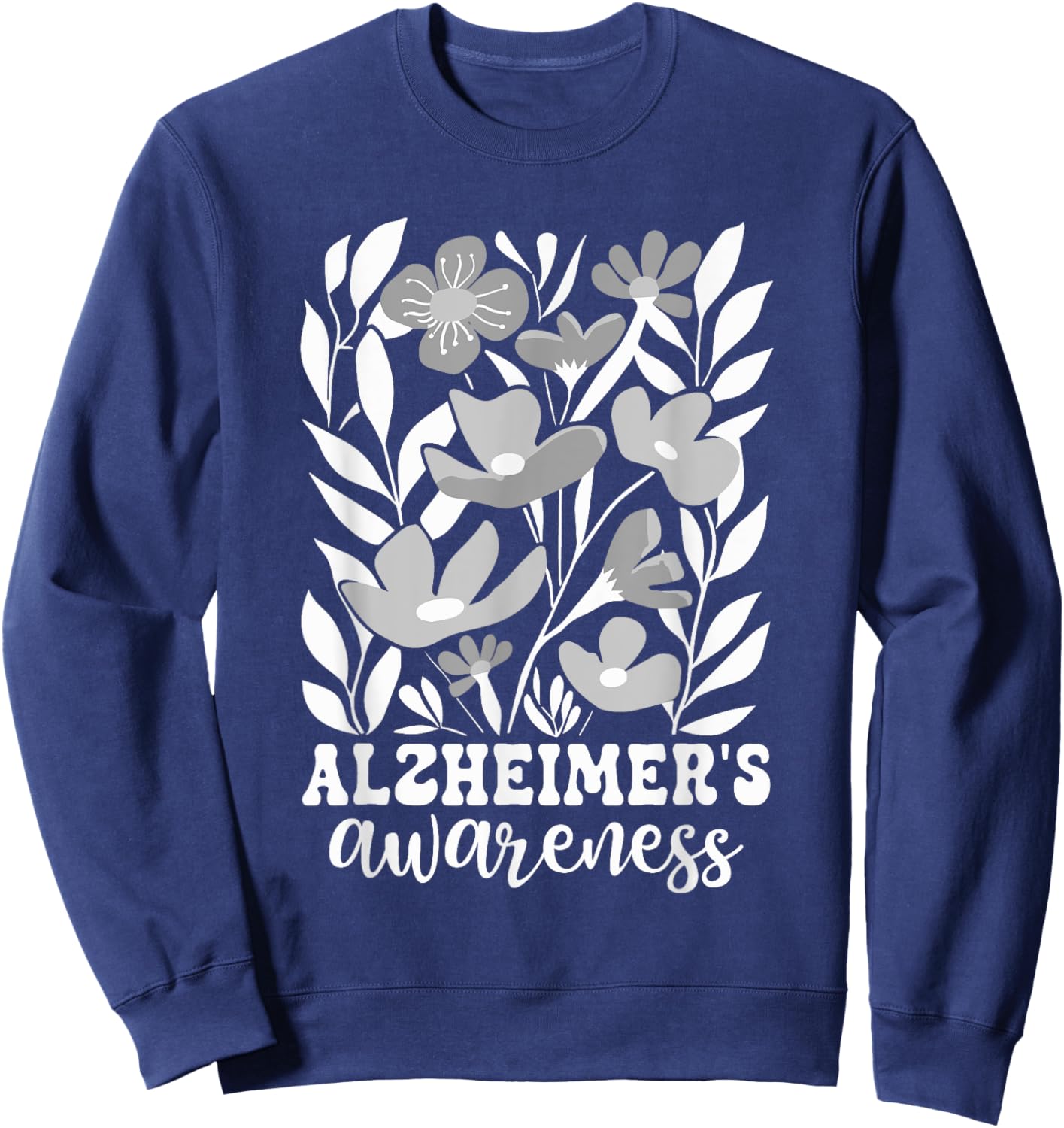 Wear Purple Alzheimer's Awareness Dementia Sweatshirt - Sweatshirt | Navy