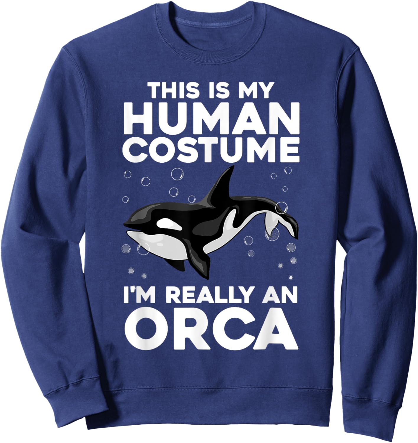 Cool Orca Design Women Sea Ocean Animal Orca Lover Sweatshirt - Sweatshirt | Navy