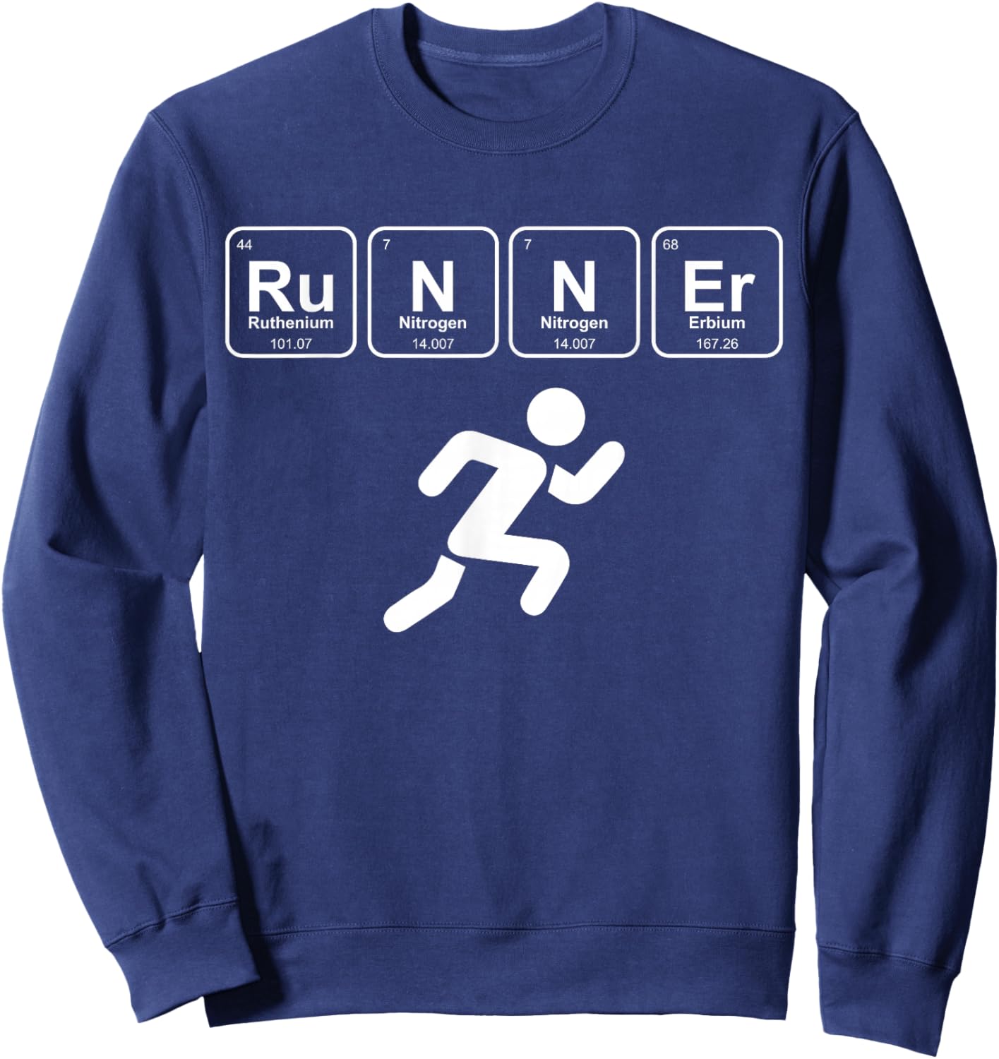 Runner Periodic Table Funny Running Marathon Lovers Outfit Sweatshirt - Sweatshirt | Navy