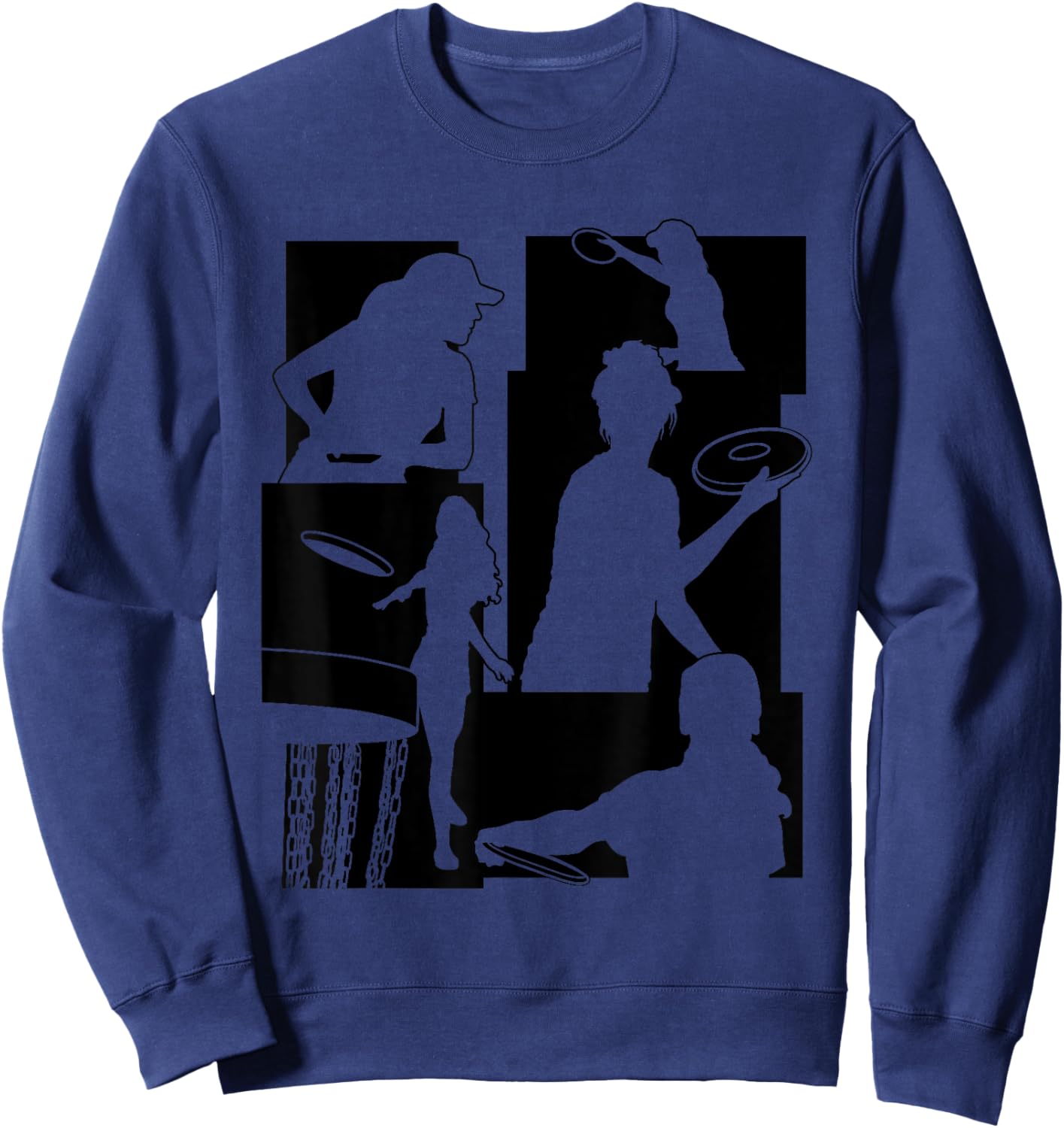 Funny Disc Golf Player Cool Flying Disk Sports Enthusiast Sweatshirt - Sweatshirt | Navy