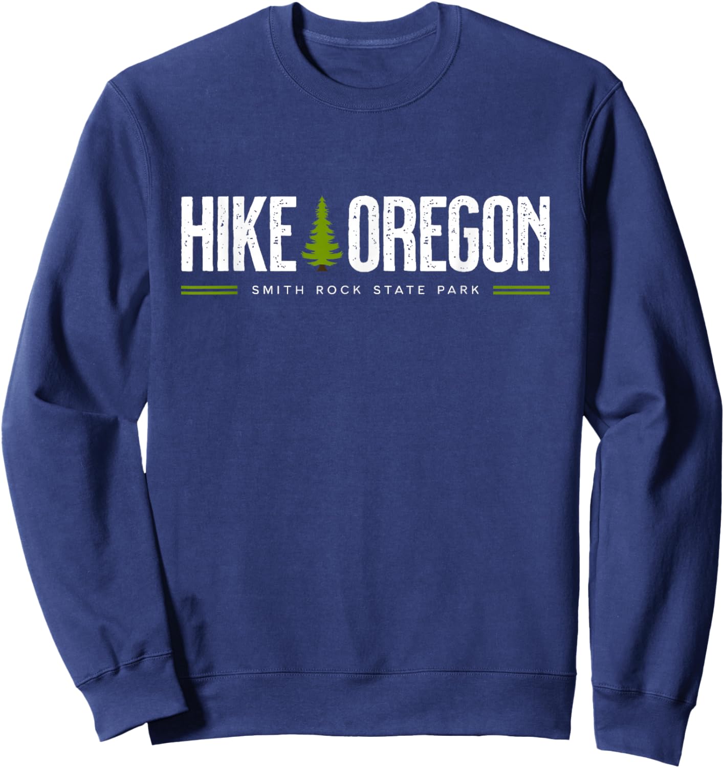 Oregon Smith Rock State Park Hike Tree Retro Graphic Sweatshirt - Sweatshirt | Navy