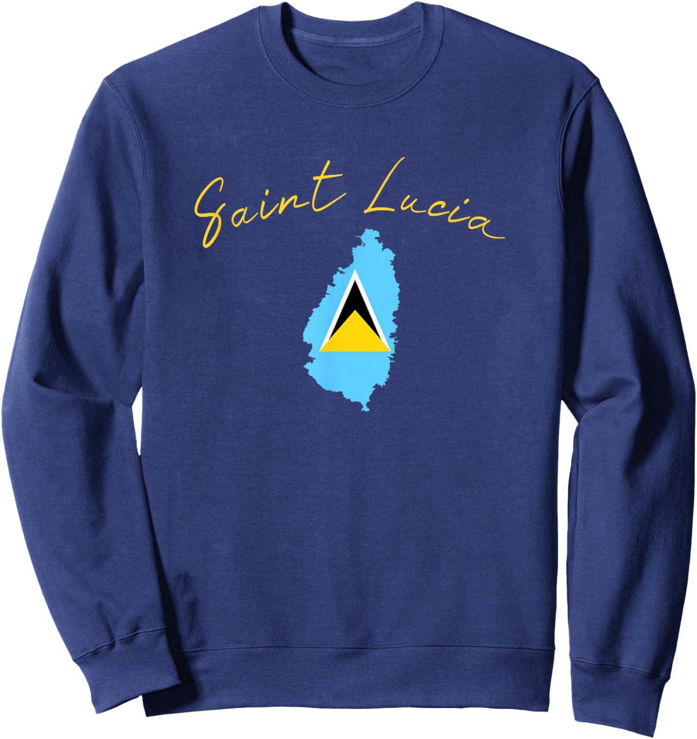 Saint Lucia Flag Pride - Saint Lucian Sweatshirt - Sweatshirt | Navy