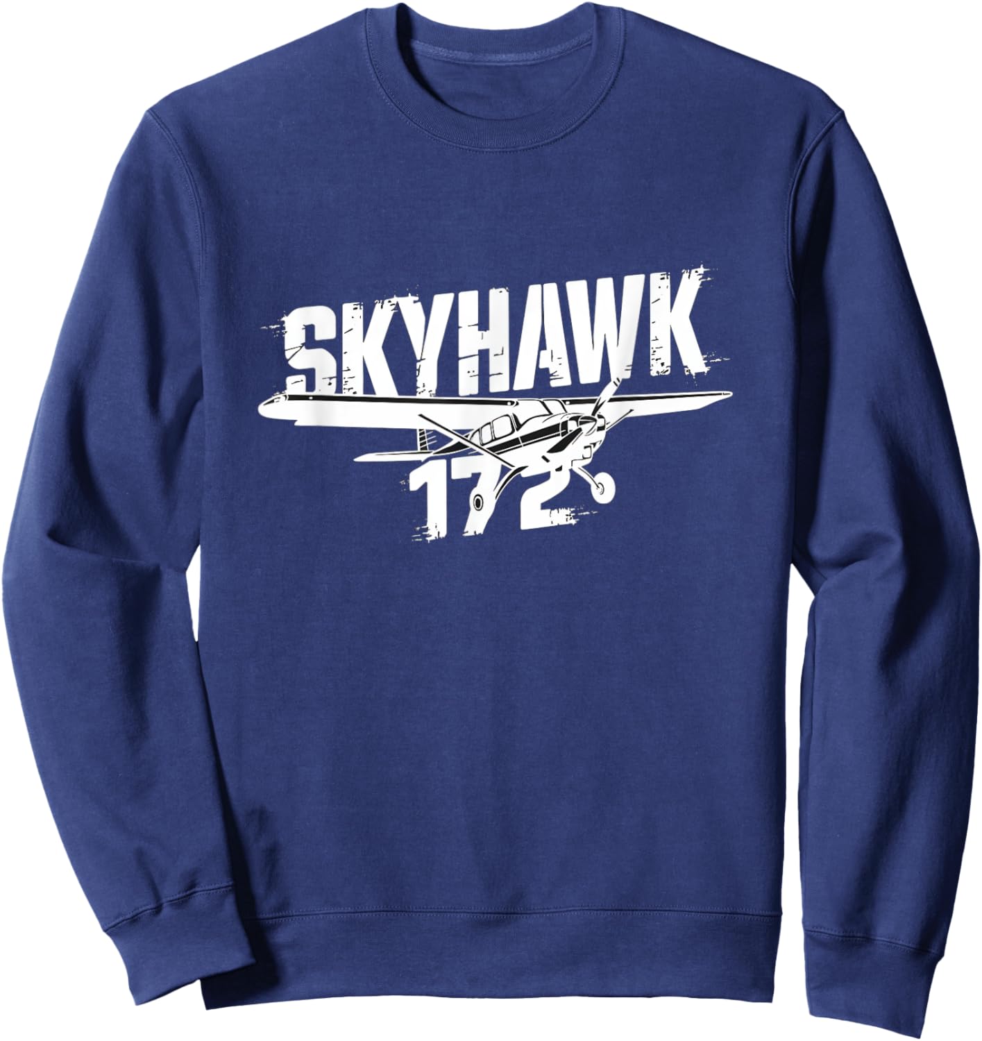 C172 Skyhawk C-172 Airplane Classic Vintage Aviation Pilot Sweatshirt - Sweatshirt | Navy