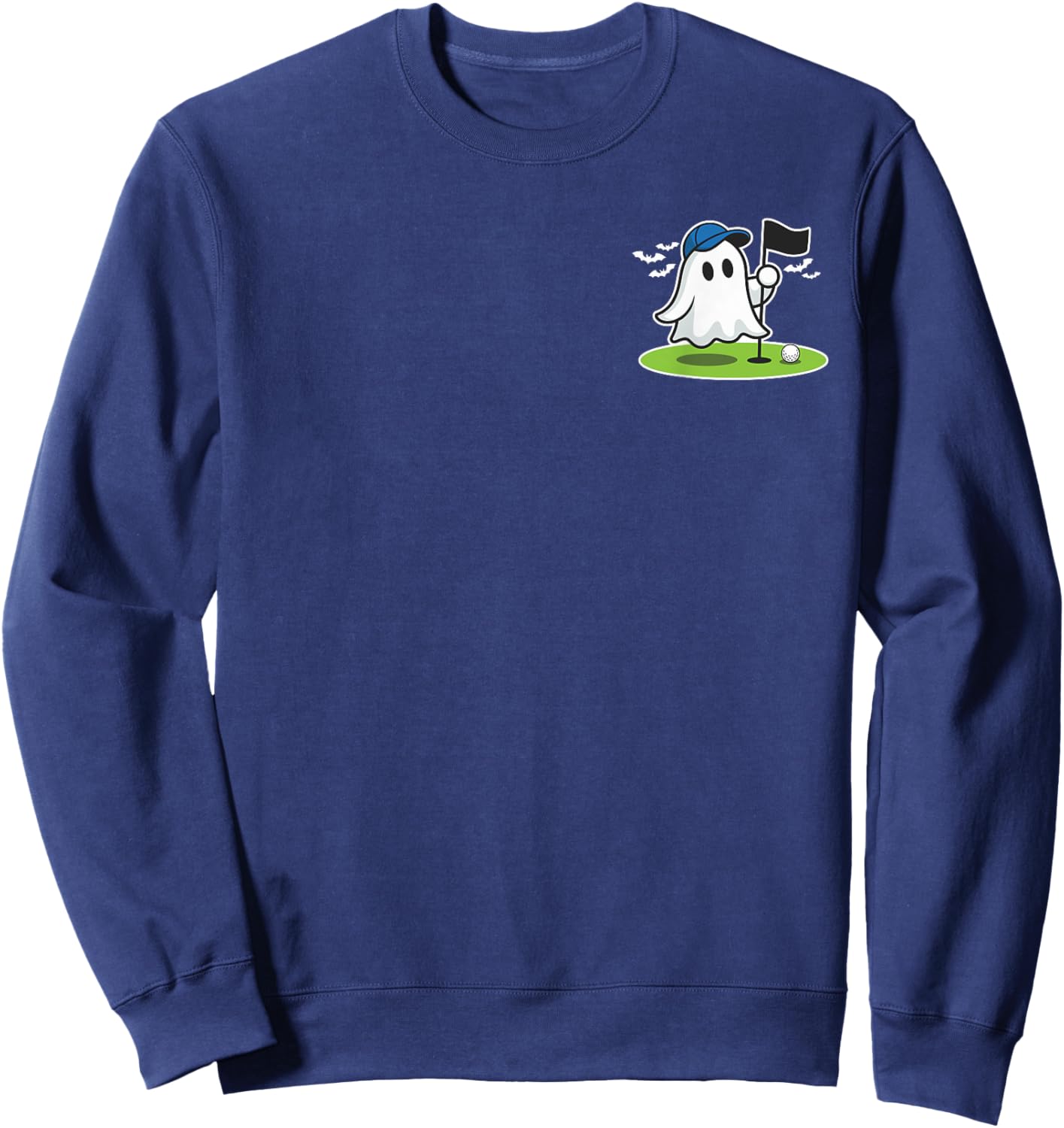 Halloween Golf Spooky Golf boo pocket Golfer Sweatshirt - Sweatshirt | Navy