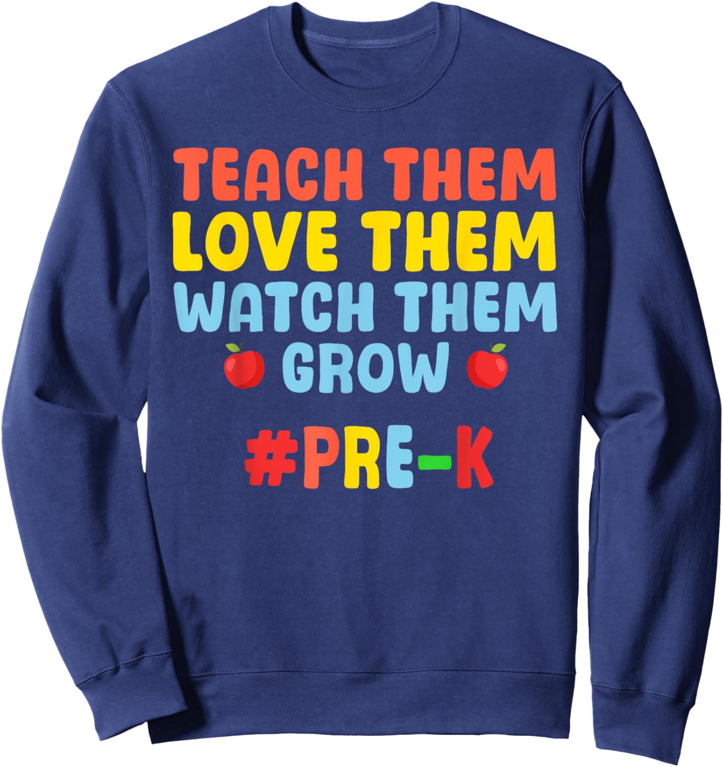 Funny Pre K Teacher Art Women Prek Preschool Teacher Sweatshirt - Sweatshirt | Navy