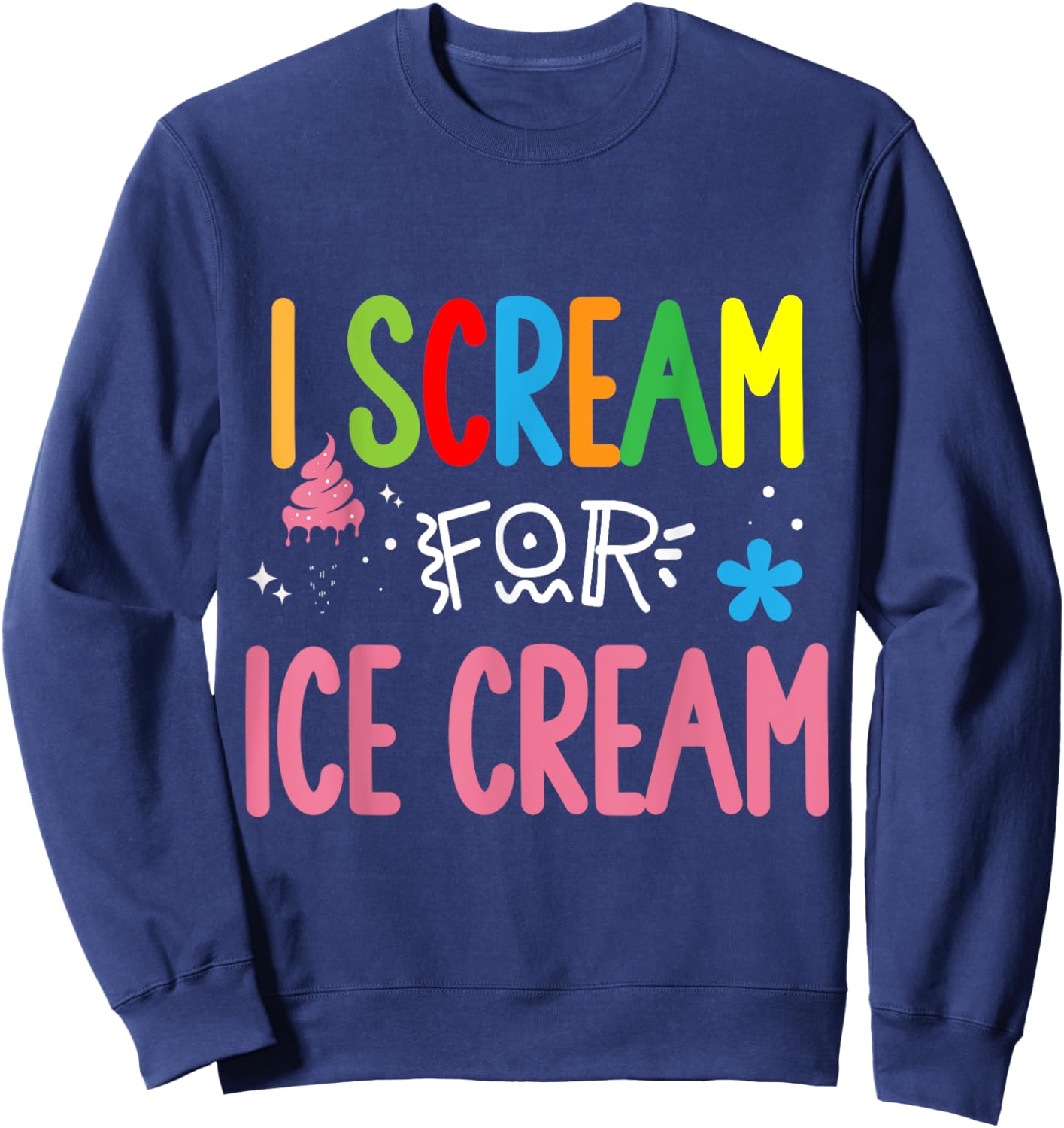 Ice Cream Gelato Summer Men Women Boys Girls Ice Cream Sweatshirt - Sweatshirt | Navy