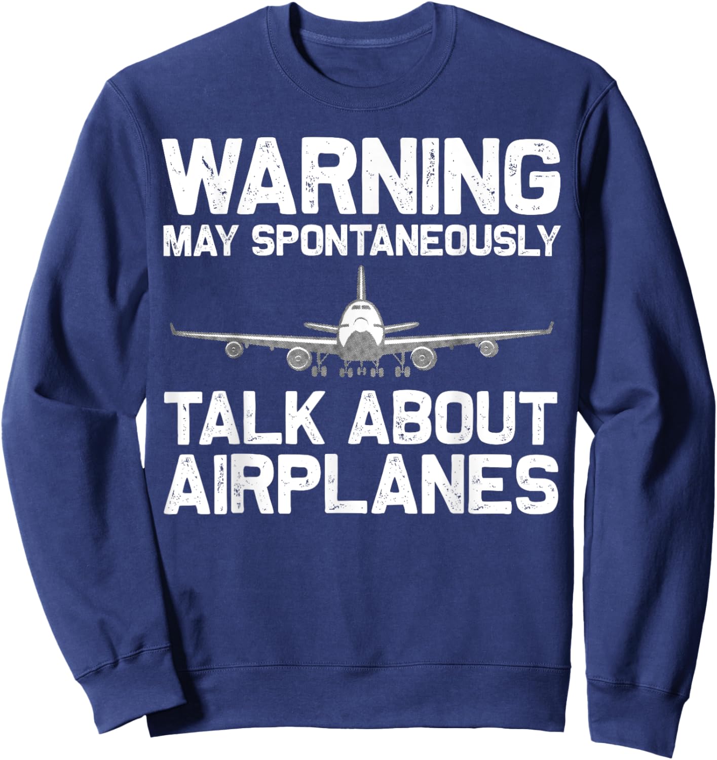 Funny Airplane Novelty Women Plane Aviation Pilot Sweatshirt - Sweatshirt | Navy